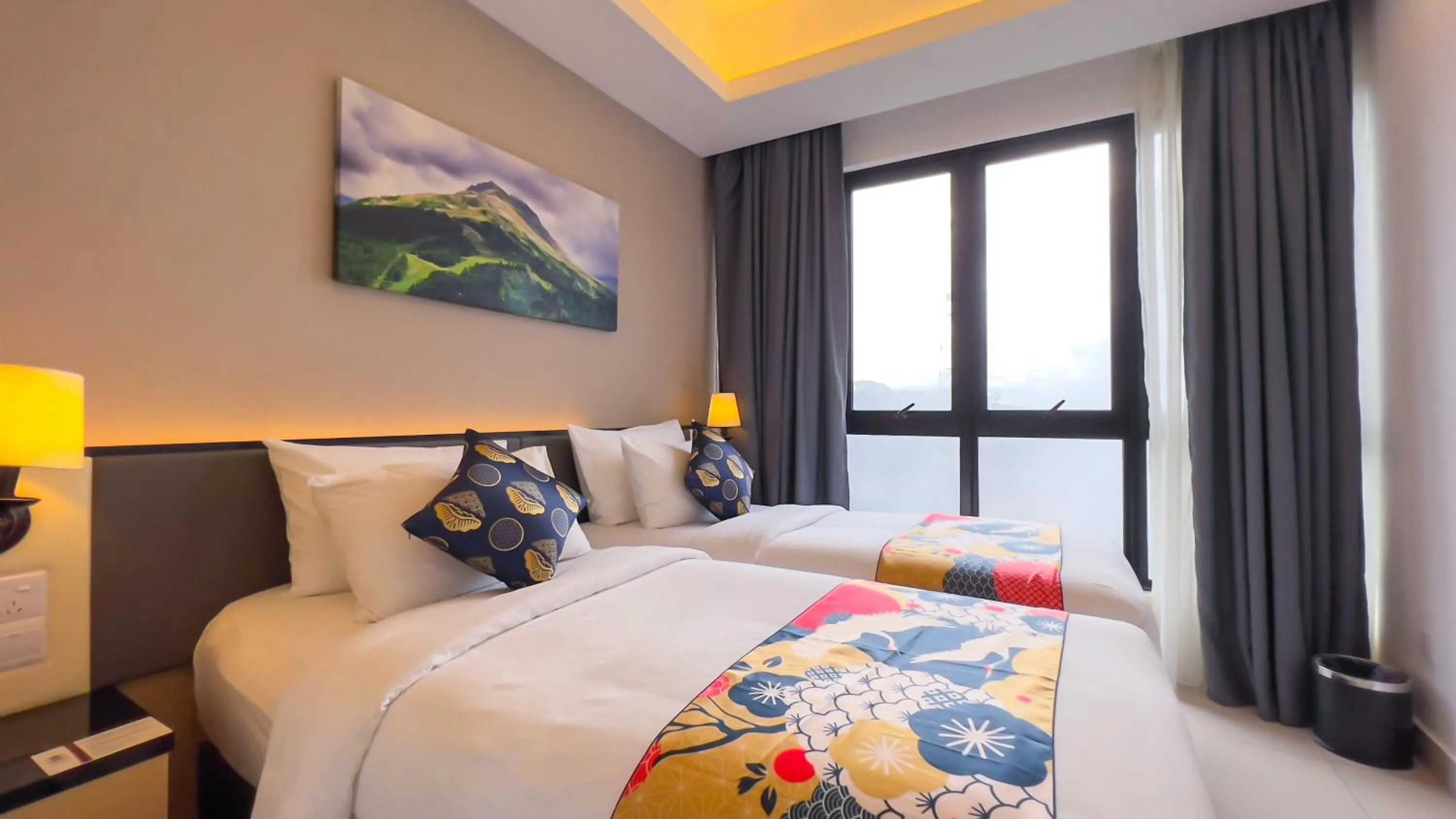 Bed in The Yanné, Onsen Hotel