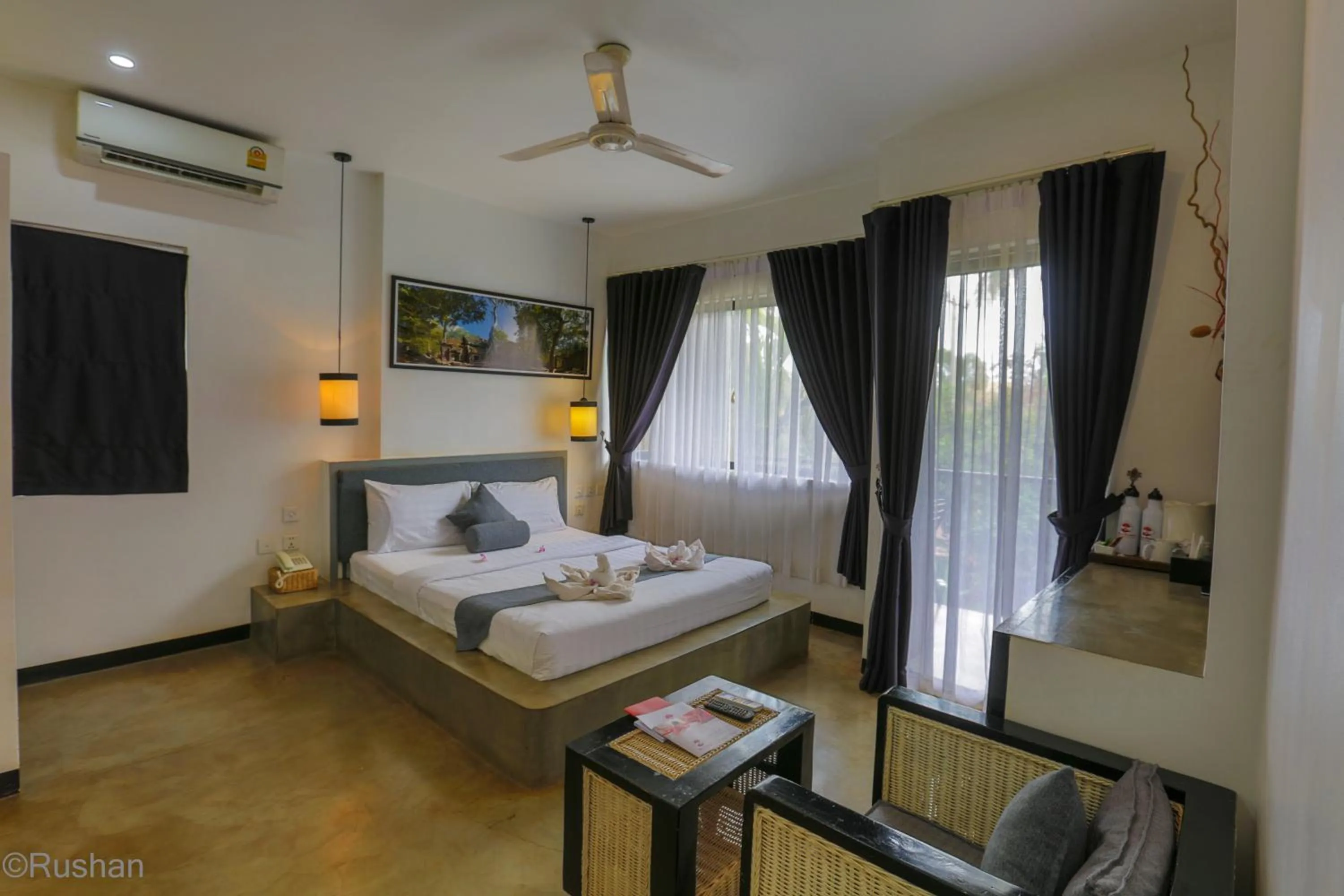 Bed in Apsara Greenland Boutique Villa & Resort