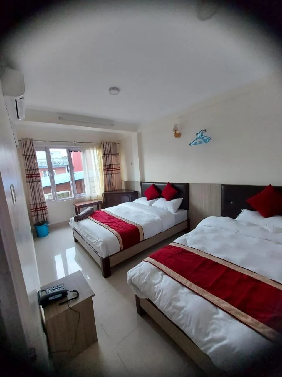 Photo of the whole room, Bed in Om Bramha Hotel