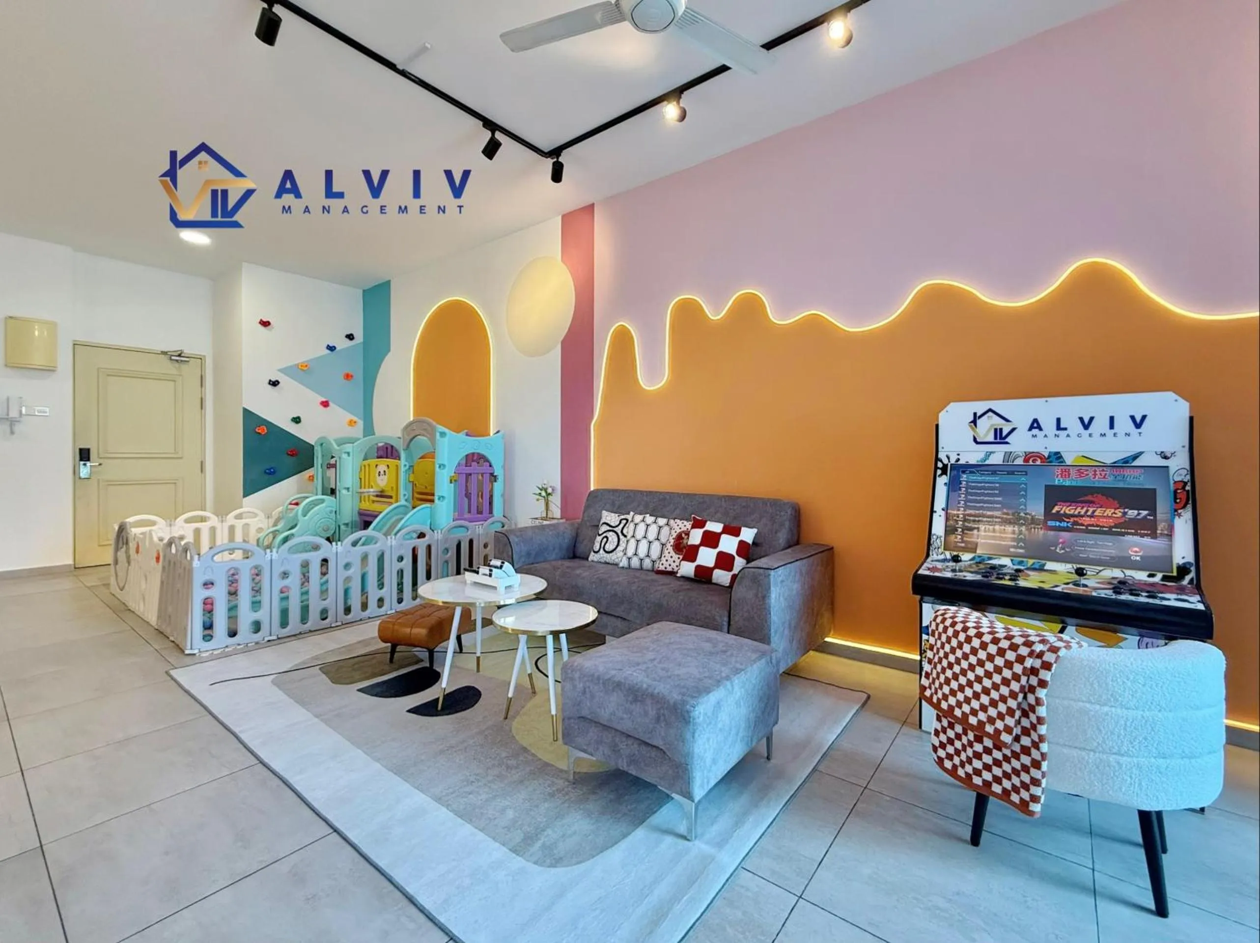 Living room in Atlantis Melaka I 5-11pax I 5min JonkerSt By Alviv Management