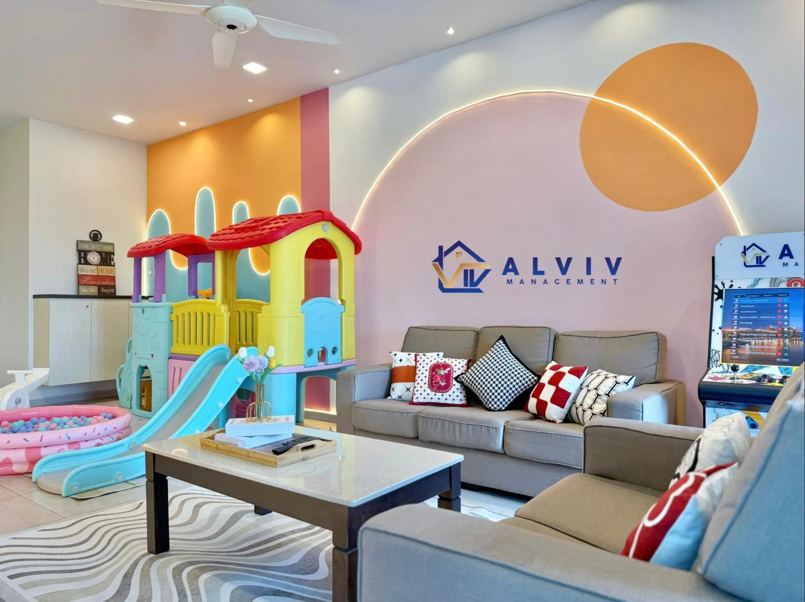 Living room in Atlantis Melaka I 5-11pax I 5min JonkerSt By Alviv Management