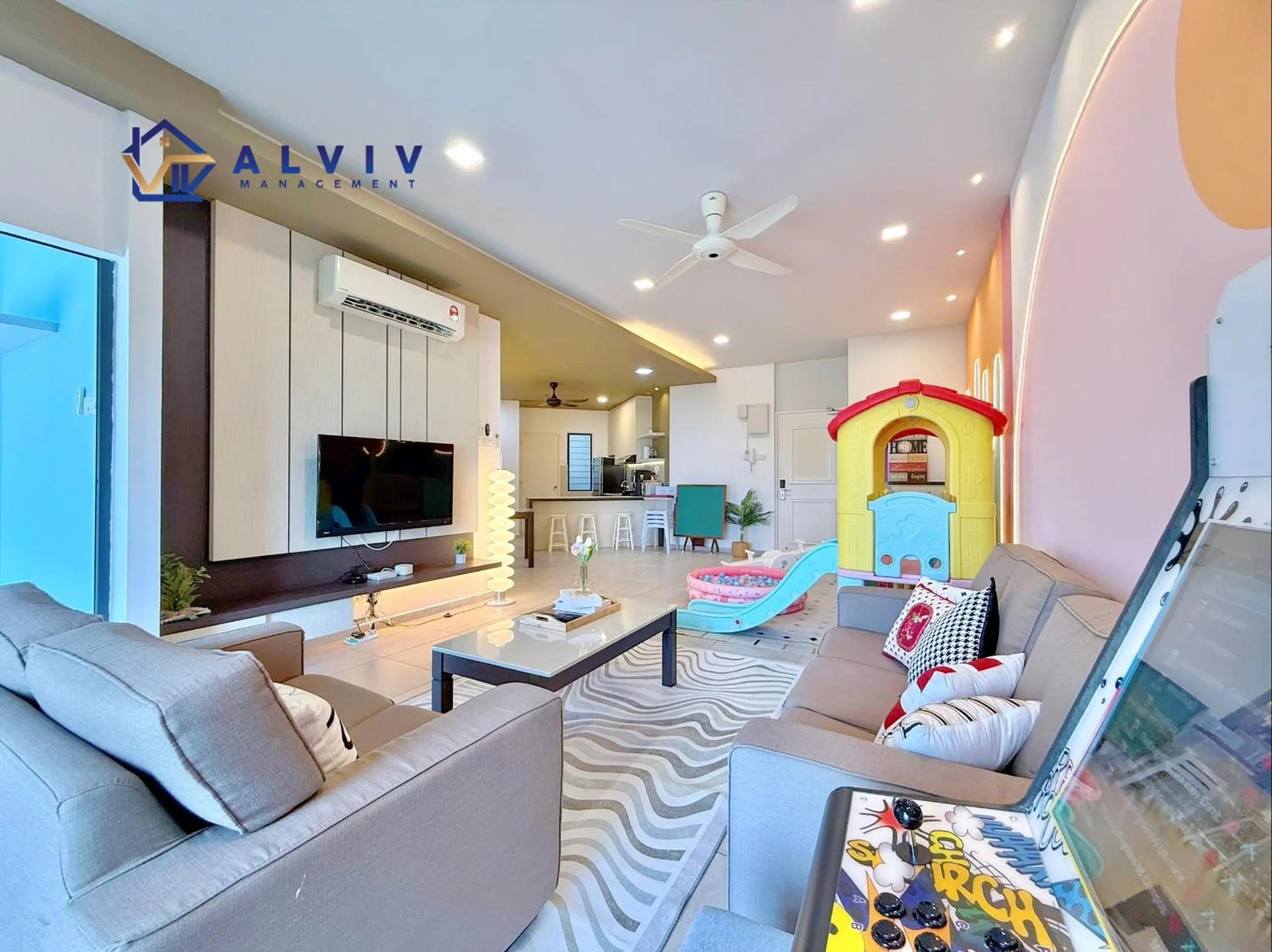 Living room in Atlantis Melaka I 5-11pax I 5min JonkerSt By Alviv Management