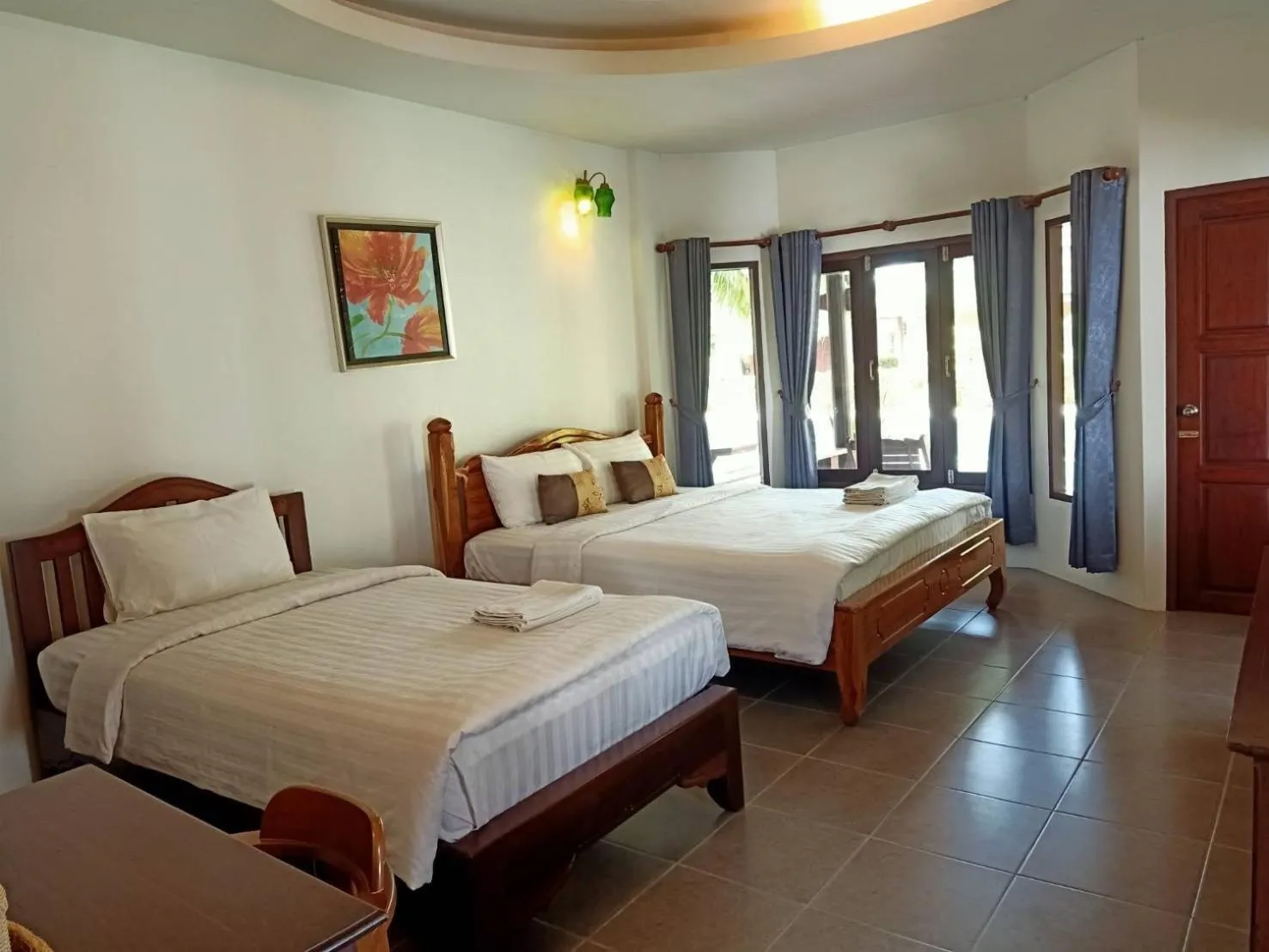 Bed in Waterside Resort