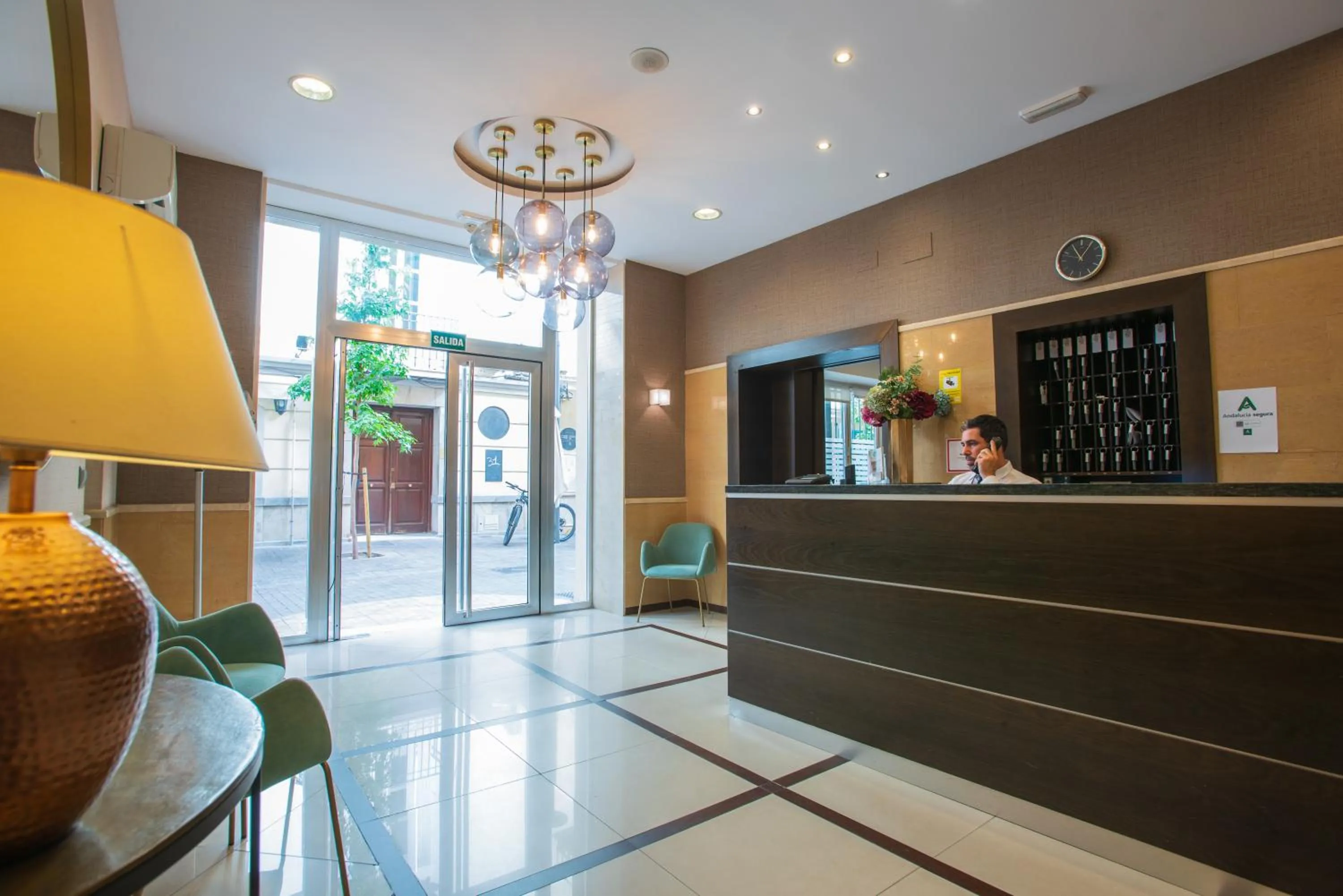 Lobby or reception in Hotel Sur Málaga