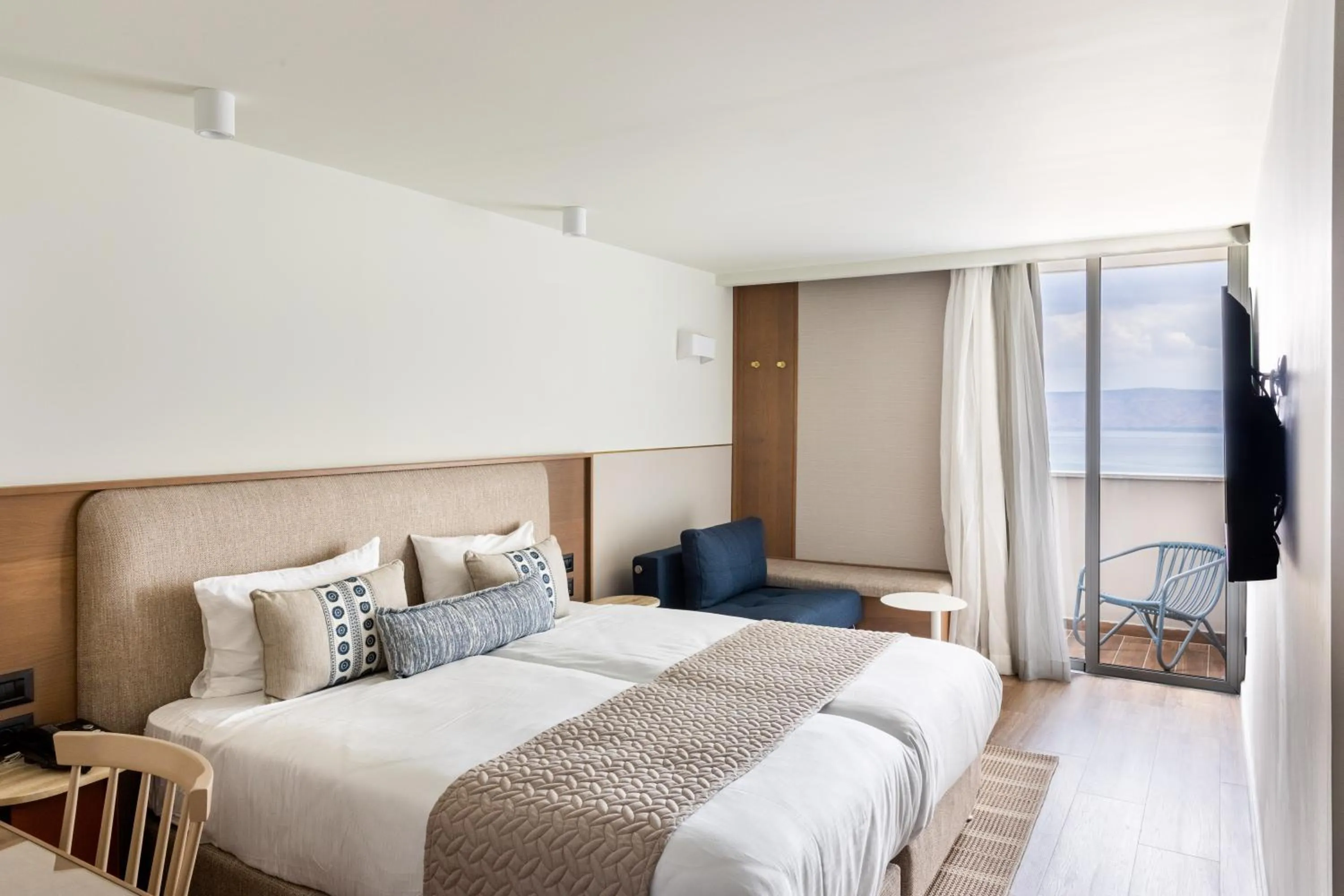 Bed in King Solomon Hotel Tiberias