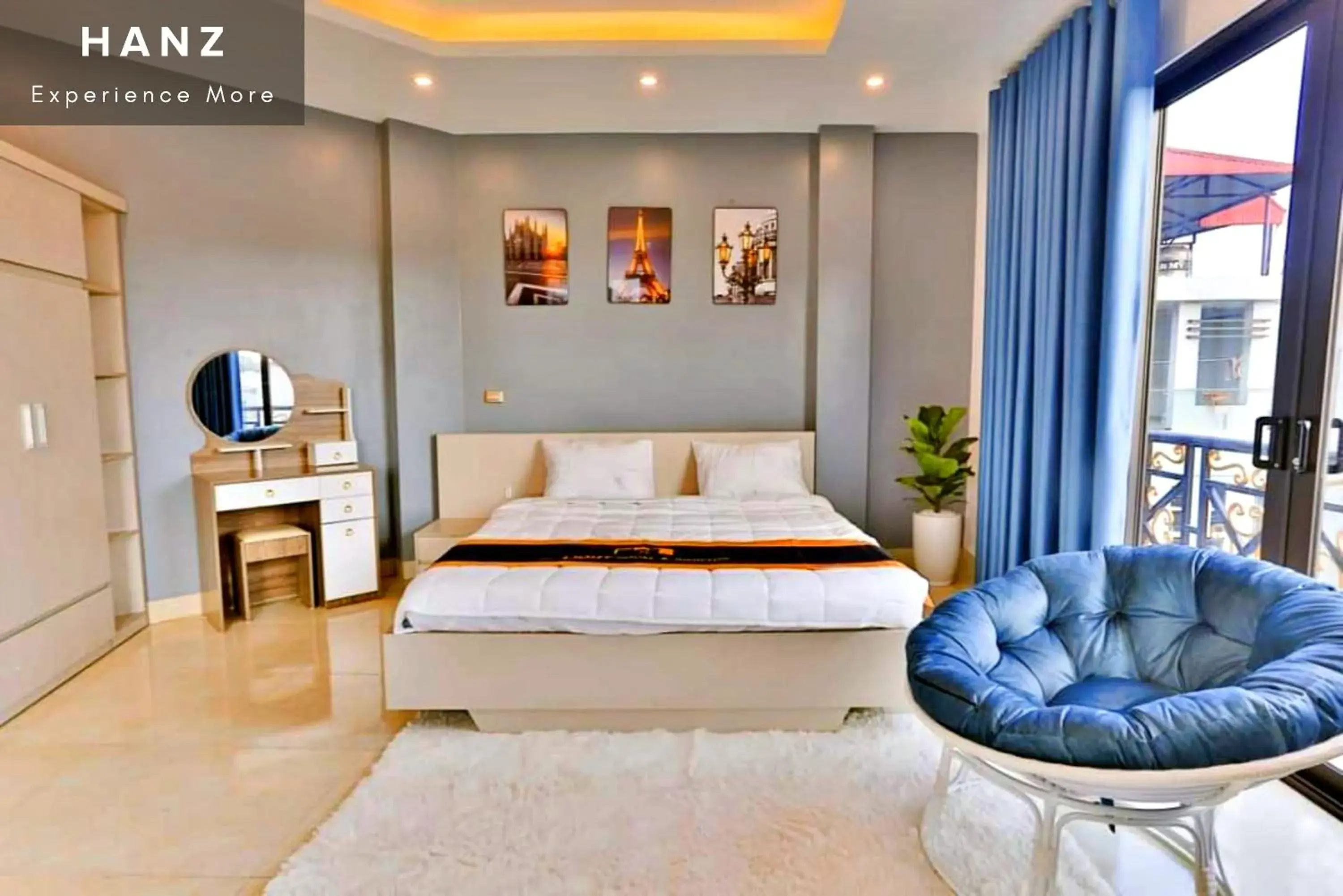 Deluxe Double Room with Balcony in HANZ Light House Condo Hotel Deluxe Double Room with Balcony in HANZ Light House Condo Hotel