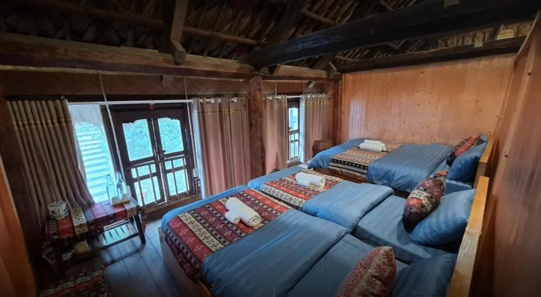Bed in Ta Xua Ecolodge