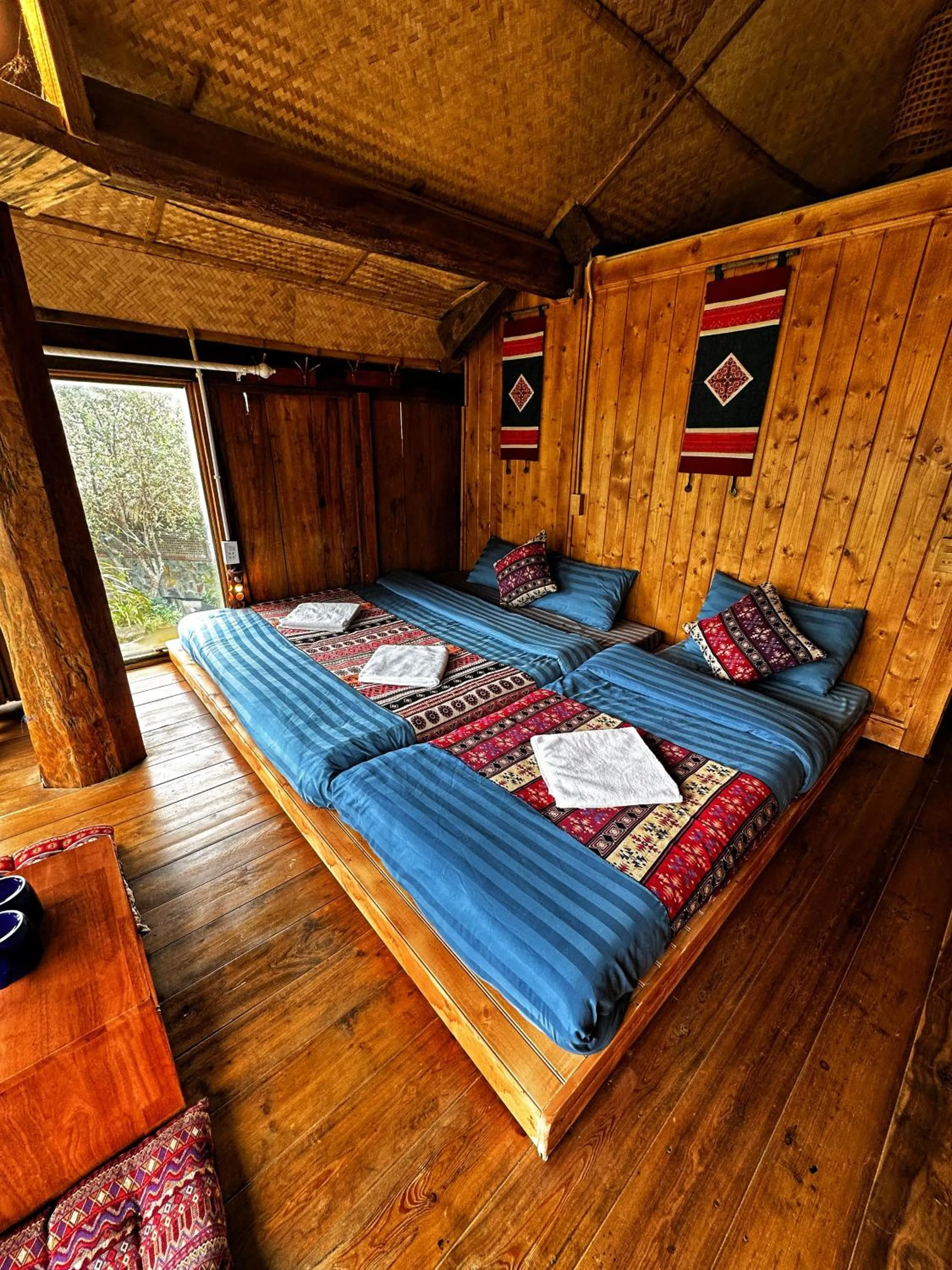 Bed in Ta Xua Ecolodge