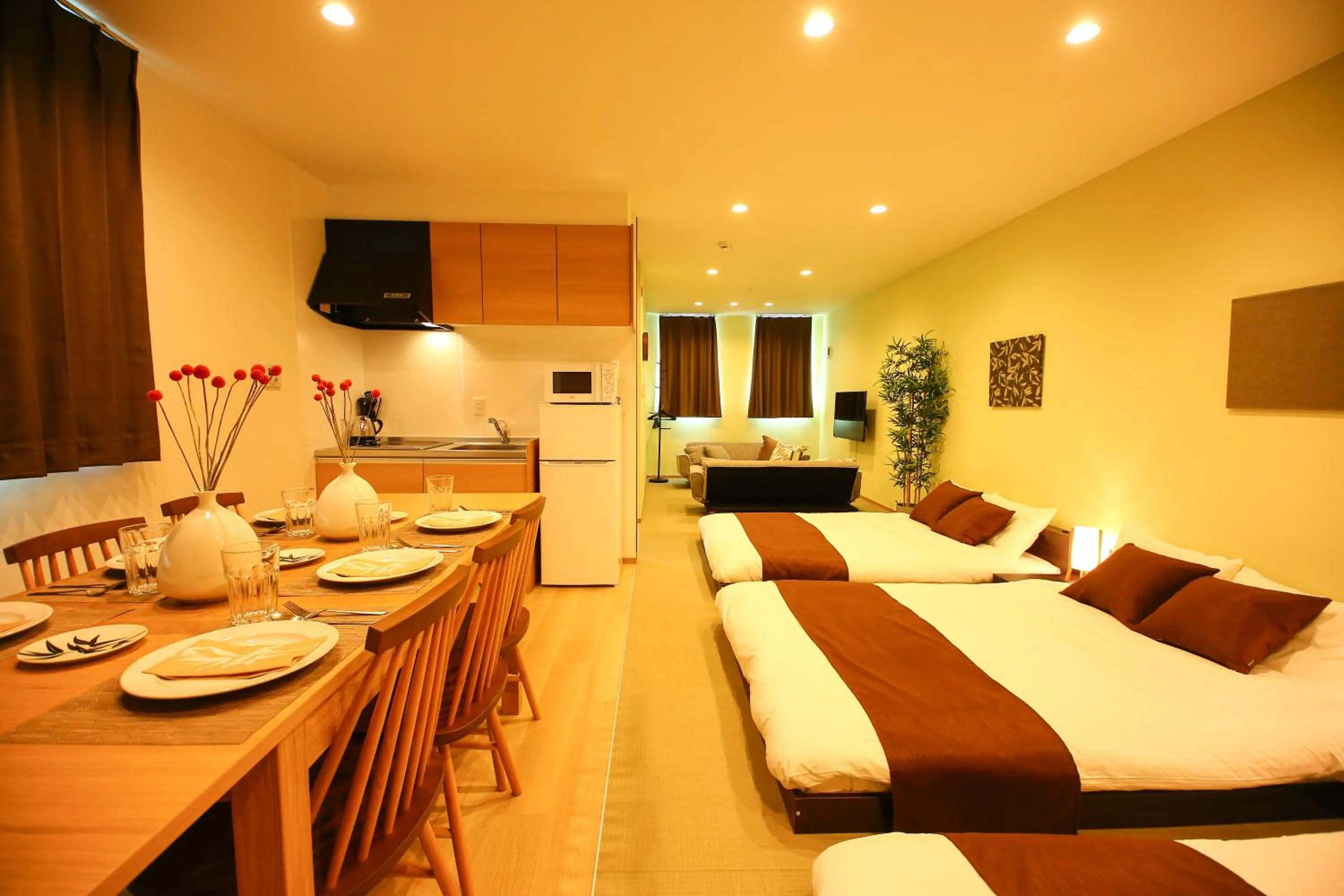 Living room, Bed in PrimeRoom別府 浜脇温泉前