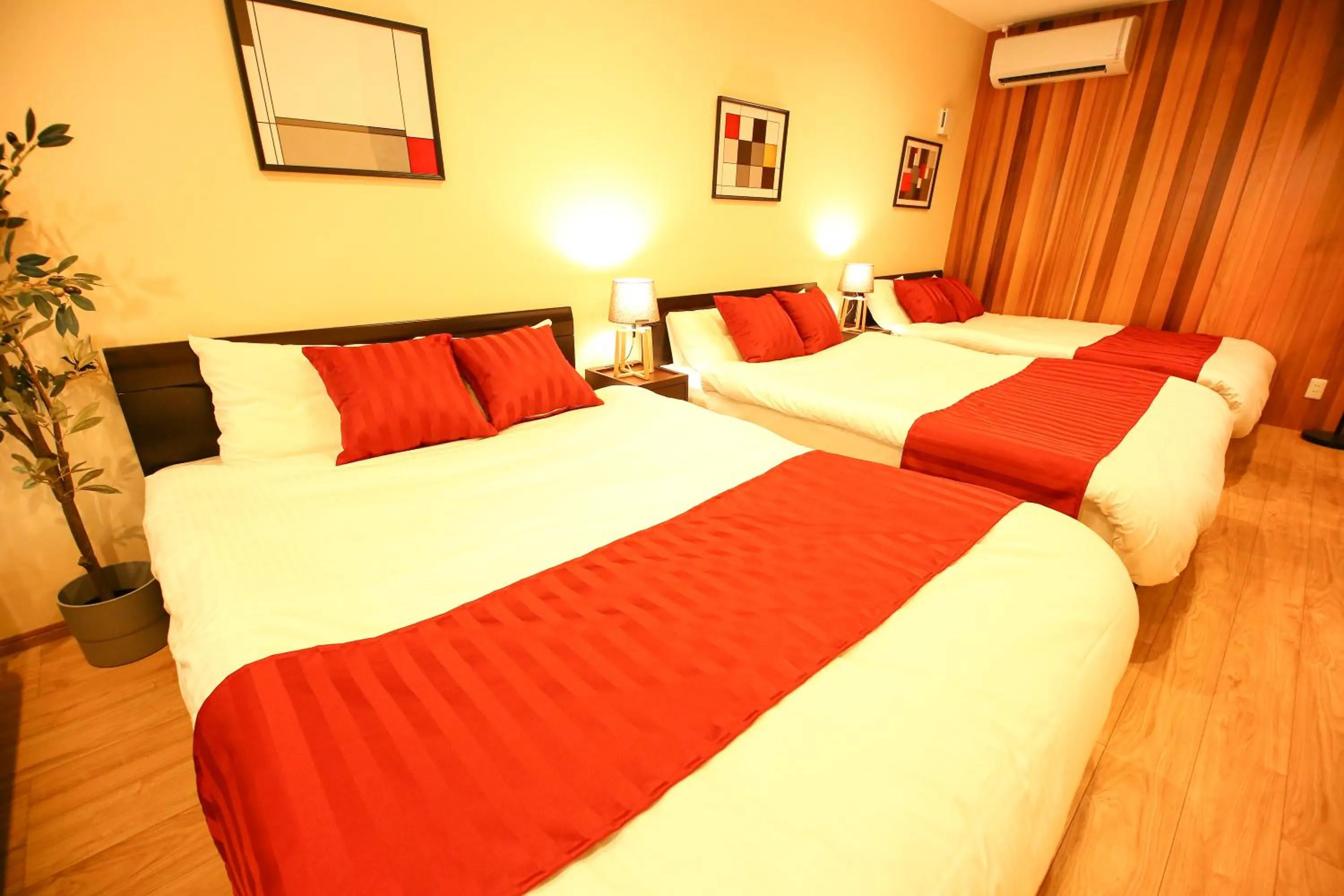 Bed in PrimeRoom別府 浜脇温泉前