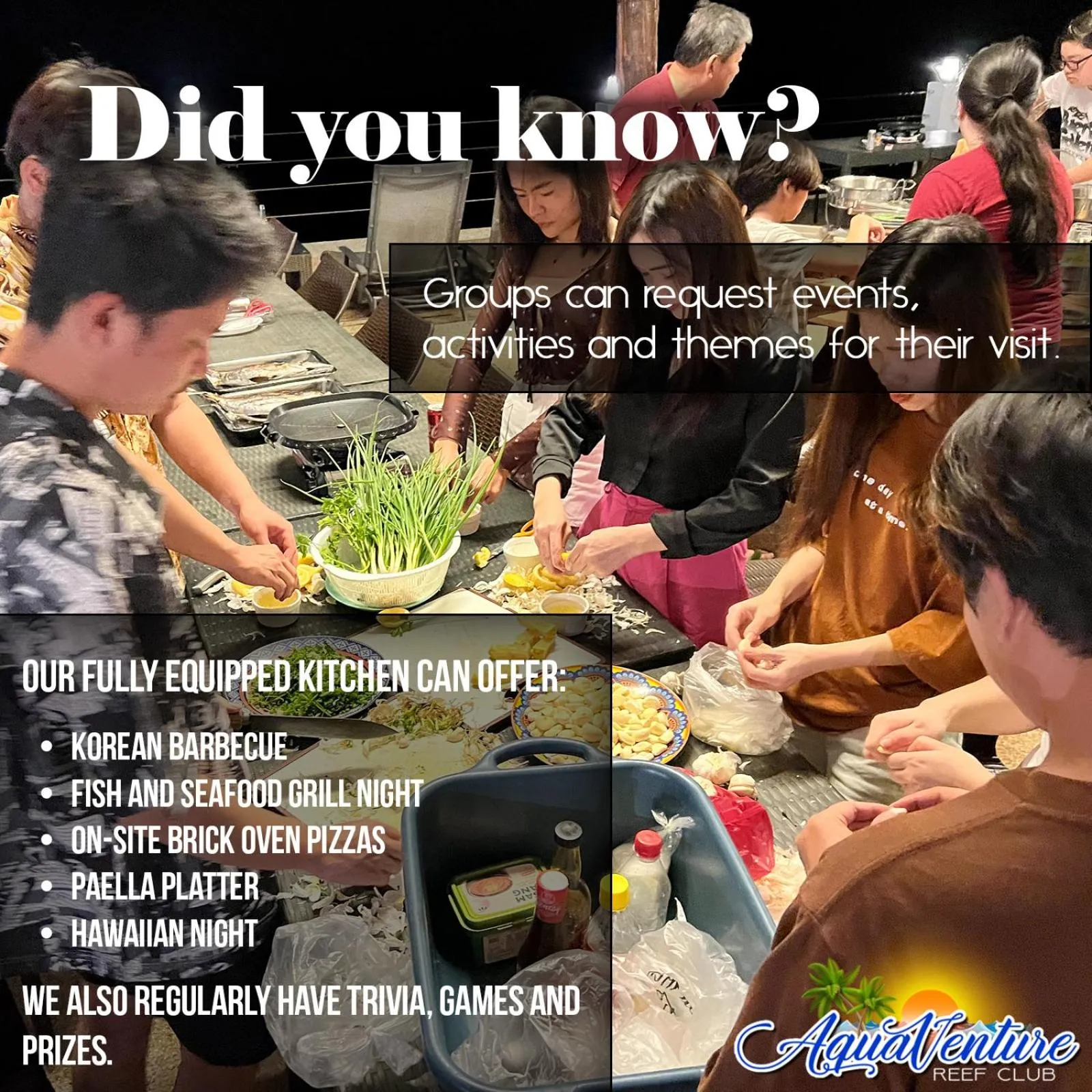 Food and drinks in Aquaventure Reef Club