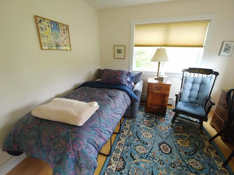 Seating area, Bed in Spacious country retreat close to town and nature, Sylvana Farm VT