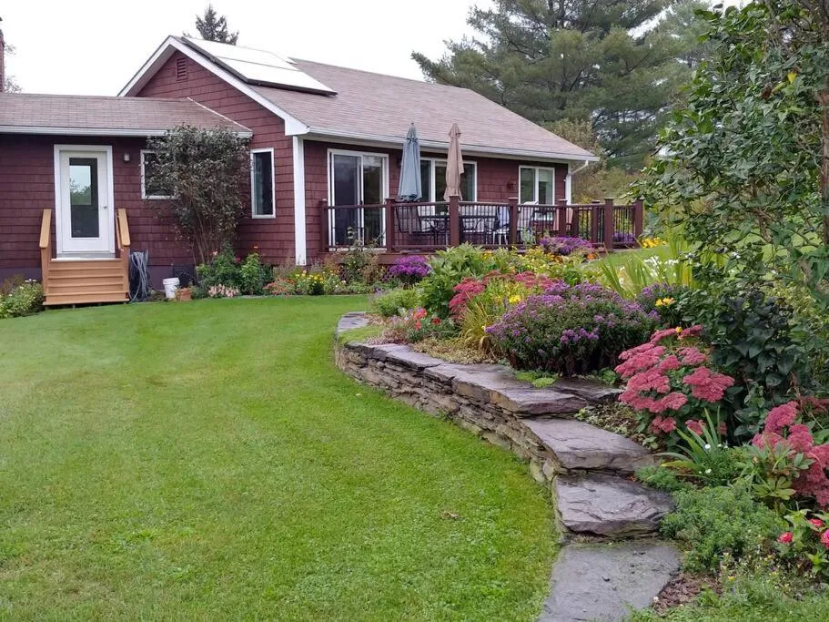 Garden view in Spacious country retreat close to town and nature, Sylvana Farm VT