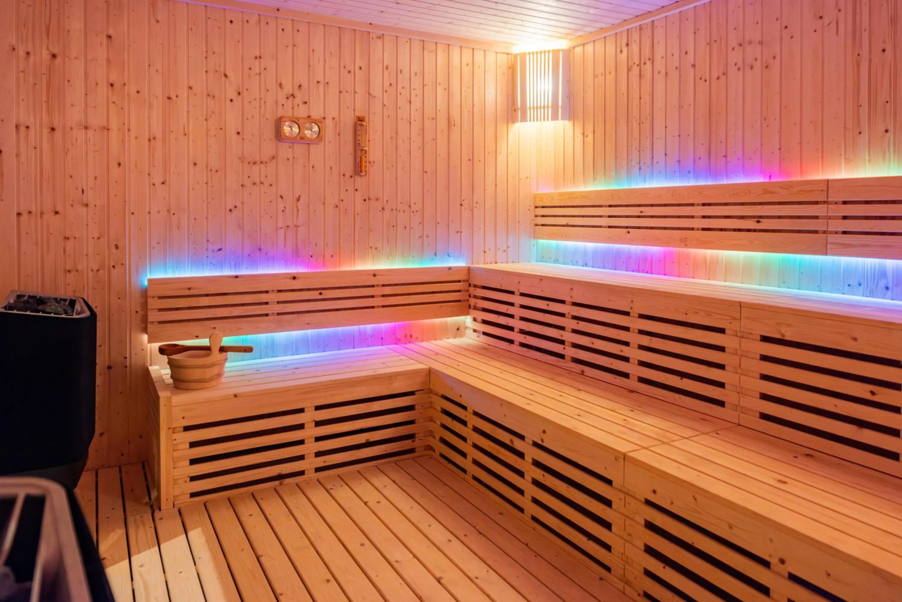 Sauna in Ida B Domain Resort