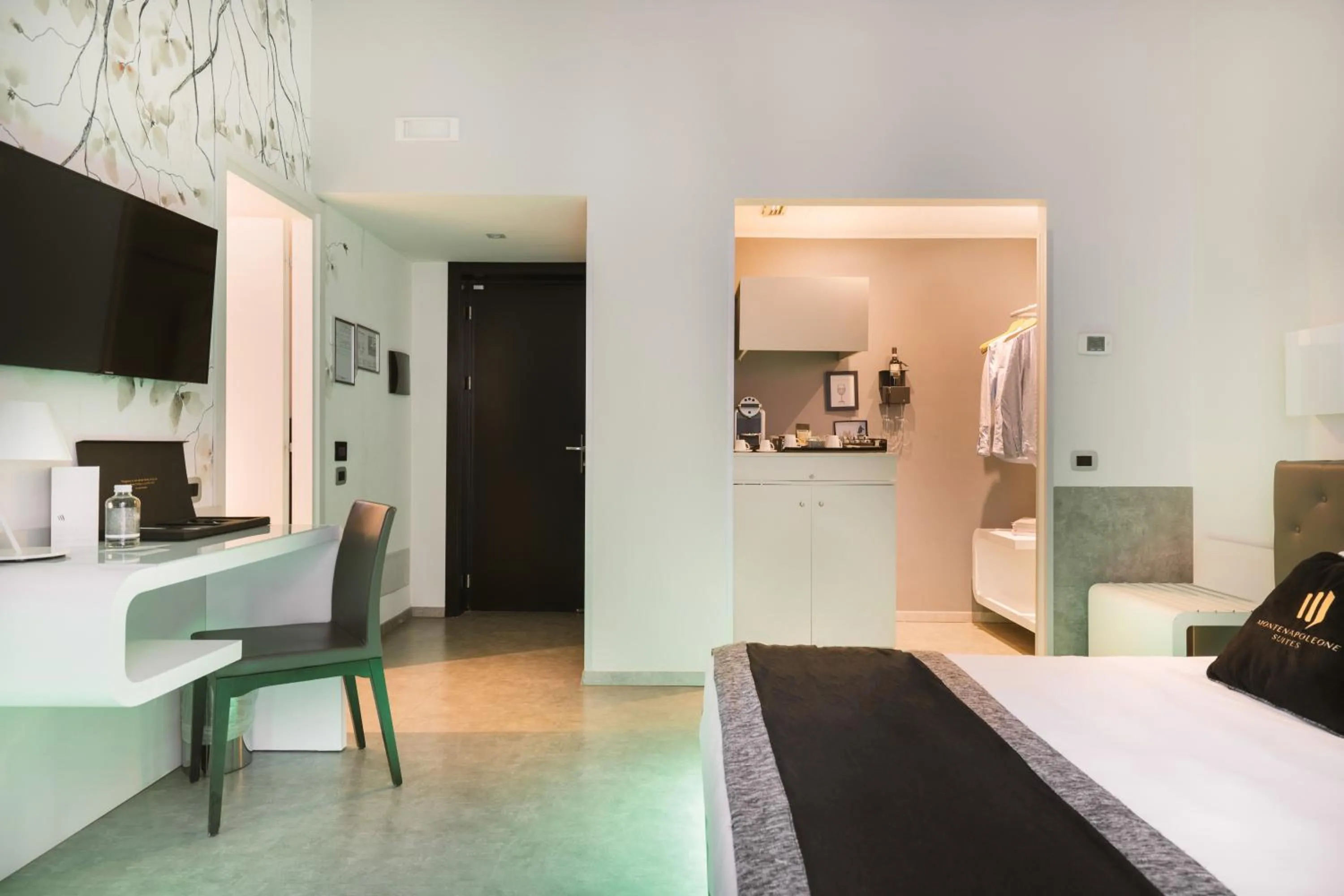 Seating area in Montenapoleone Suites