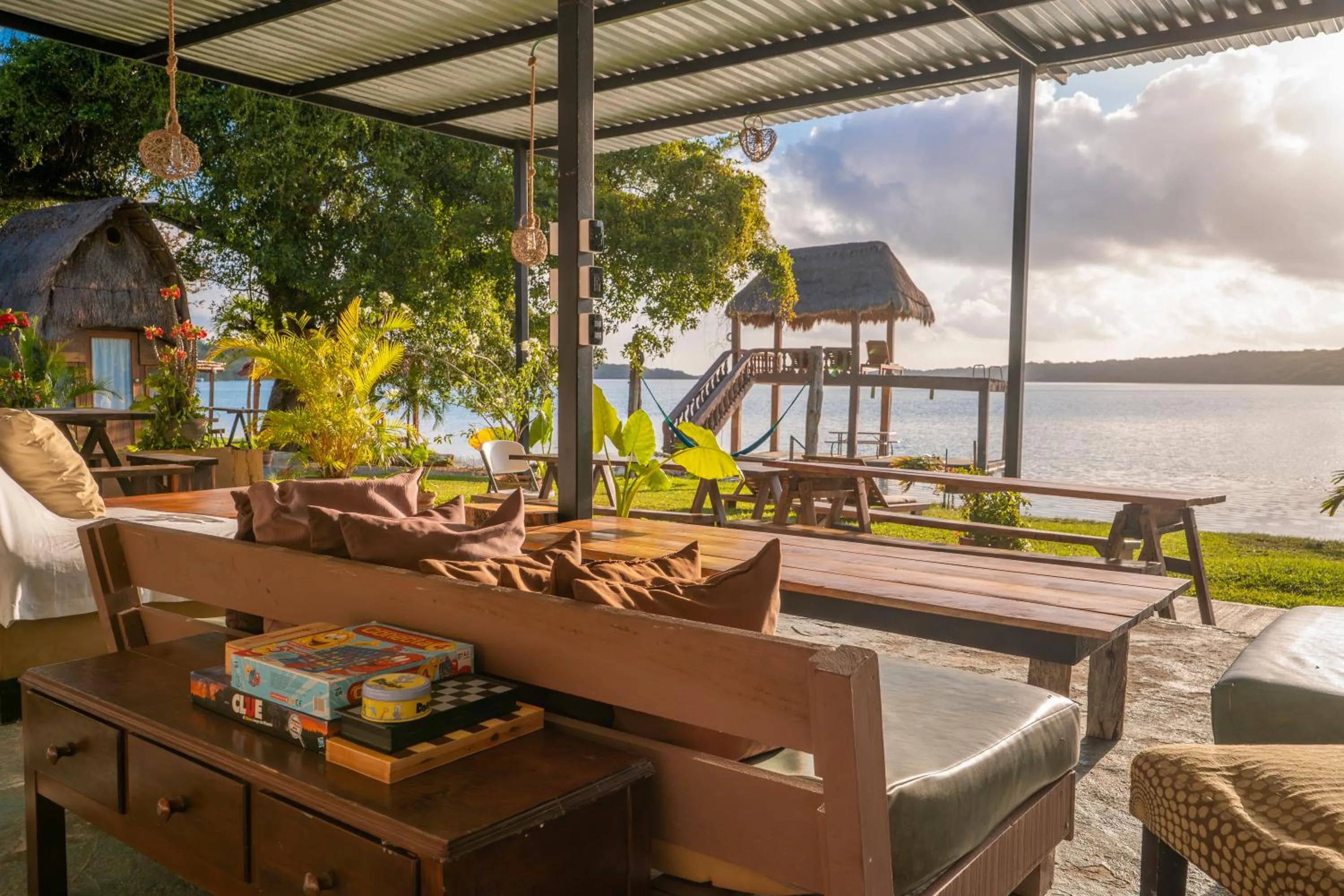Seating area in Pepos Xul-Ha