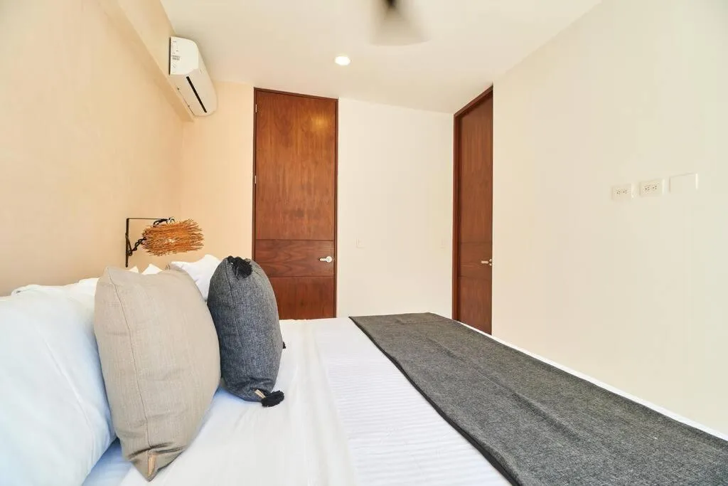 Bed in Amena Condo Tulum