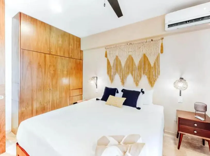 Bed in Amena Condo Tulum