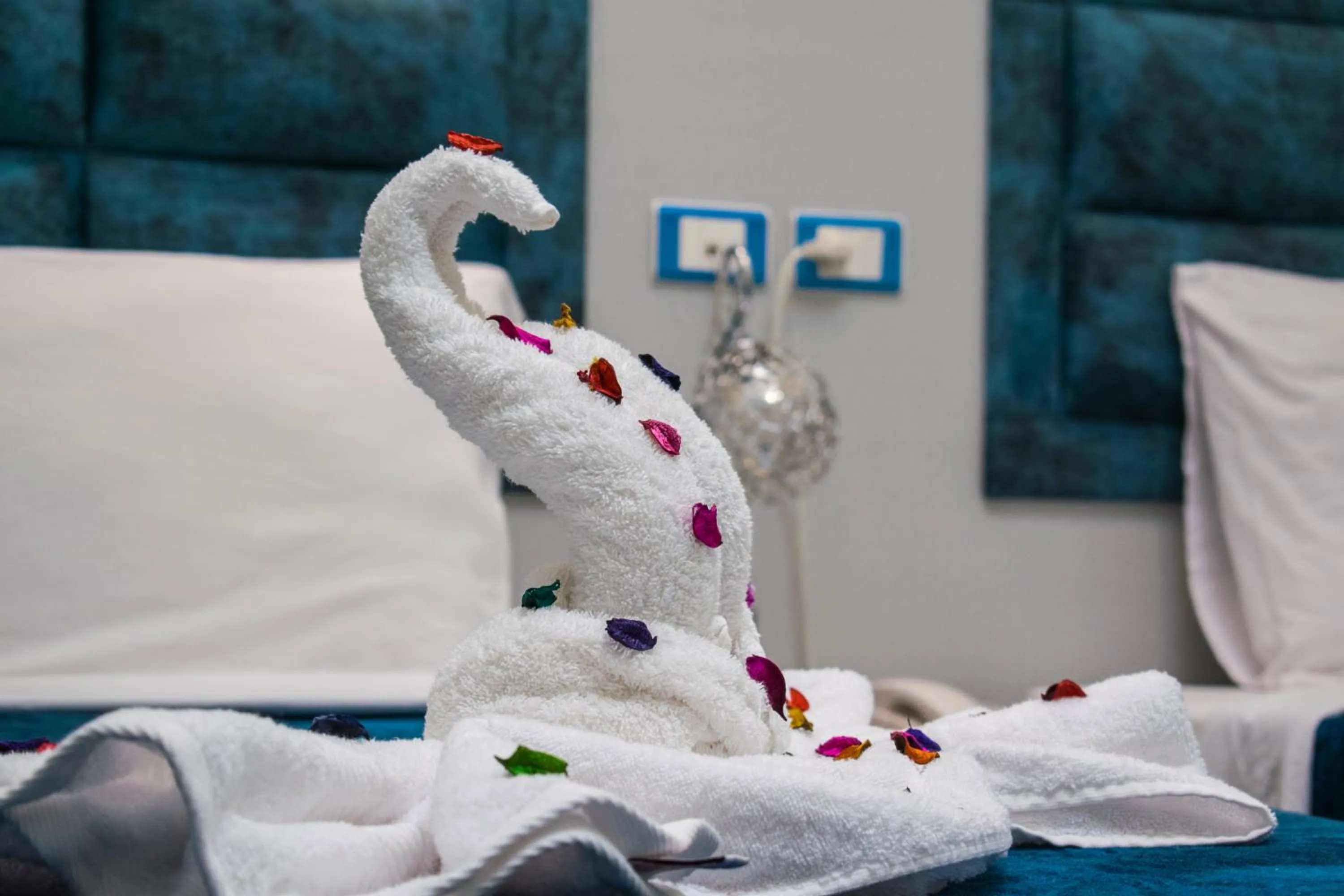 towels, Bed in Crown Hotel