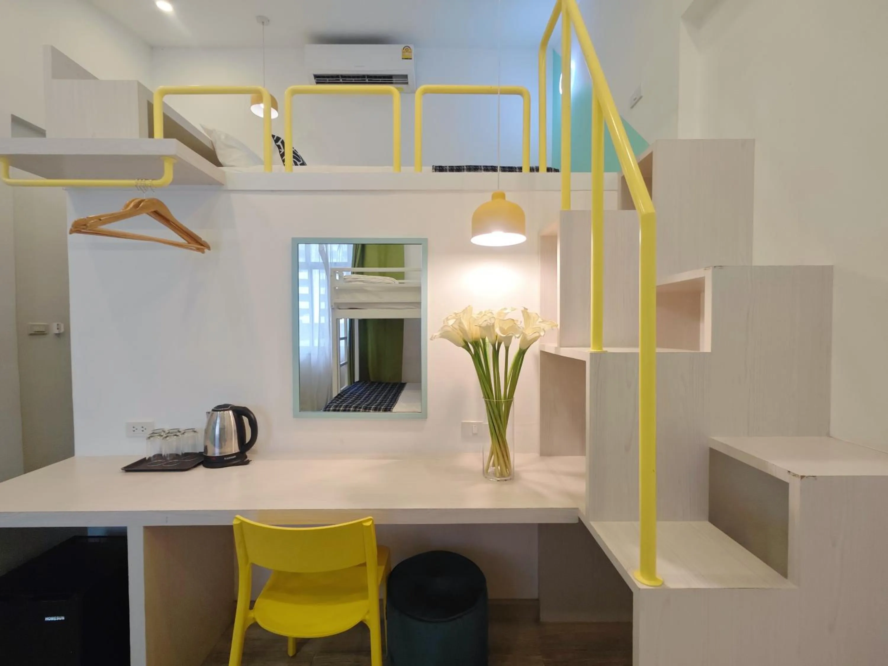 Seating area in Ostay Asoke Bangkok