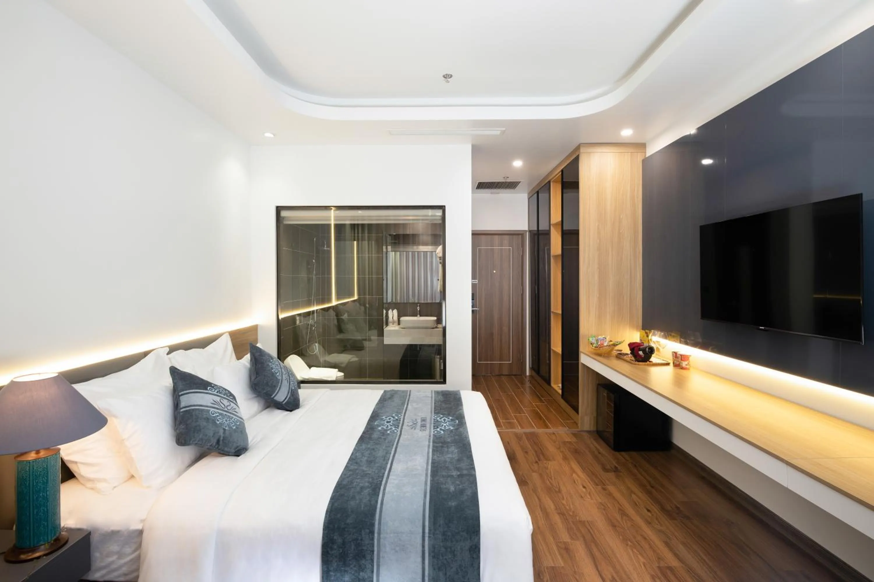 Bed in Glenda Tower Moc Chau Hotel