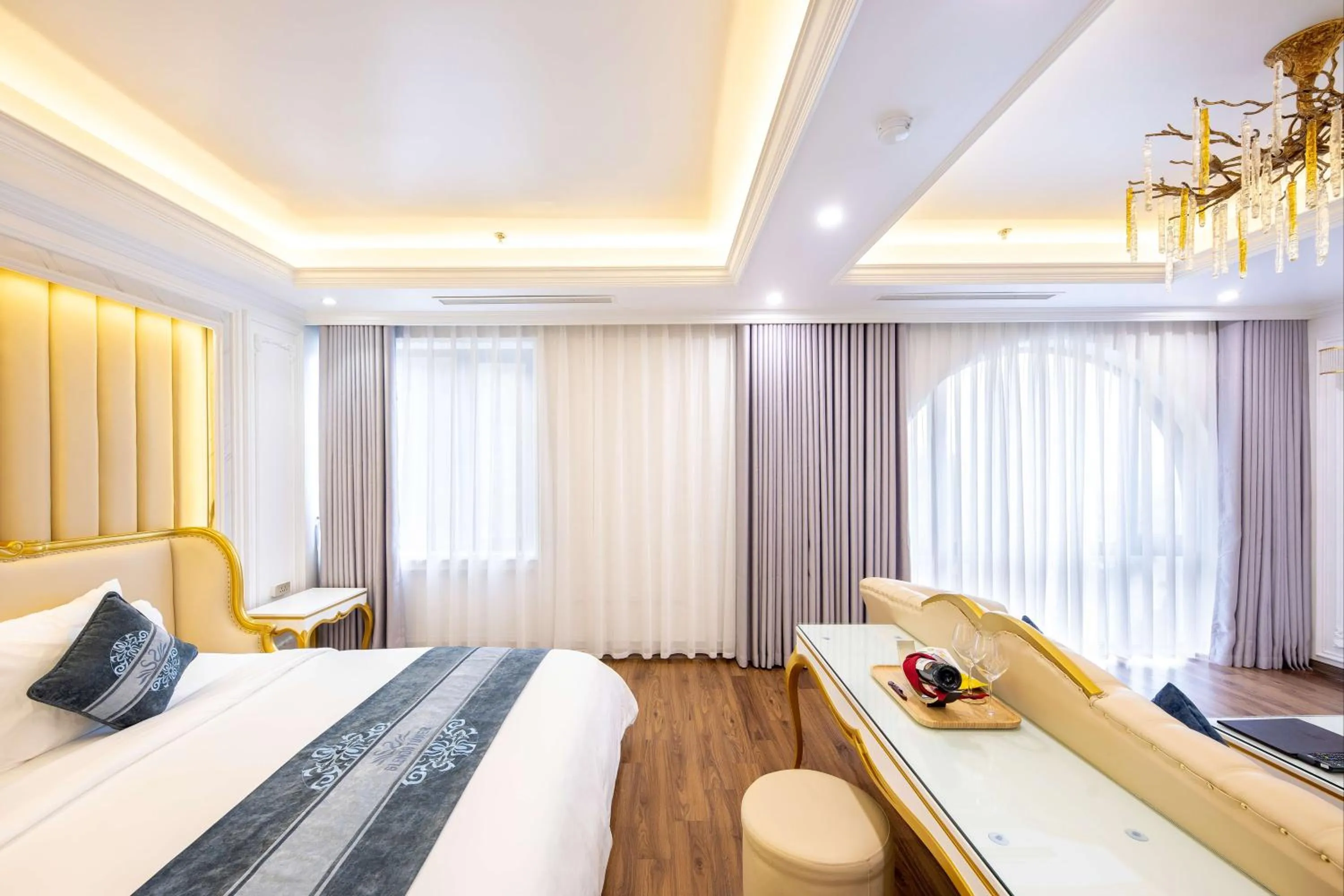 Bed in Glenda Tower Moc Chau Hotel