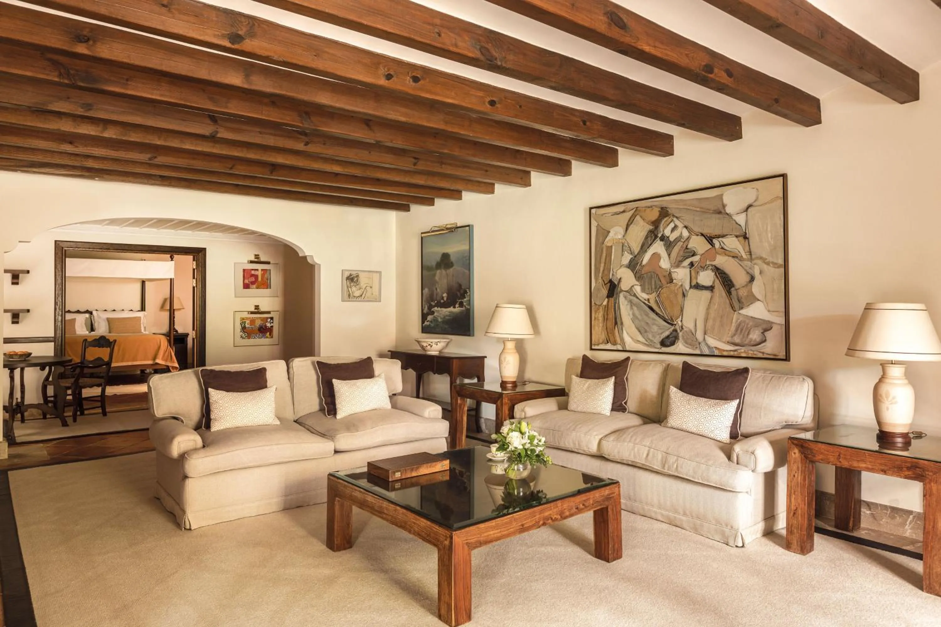 Living room in La Residencia, A Belmond Hotel, Mallorca