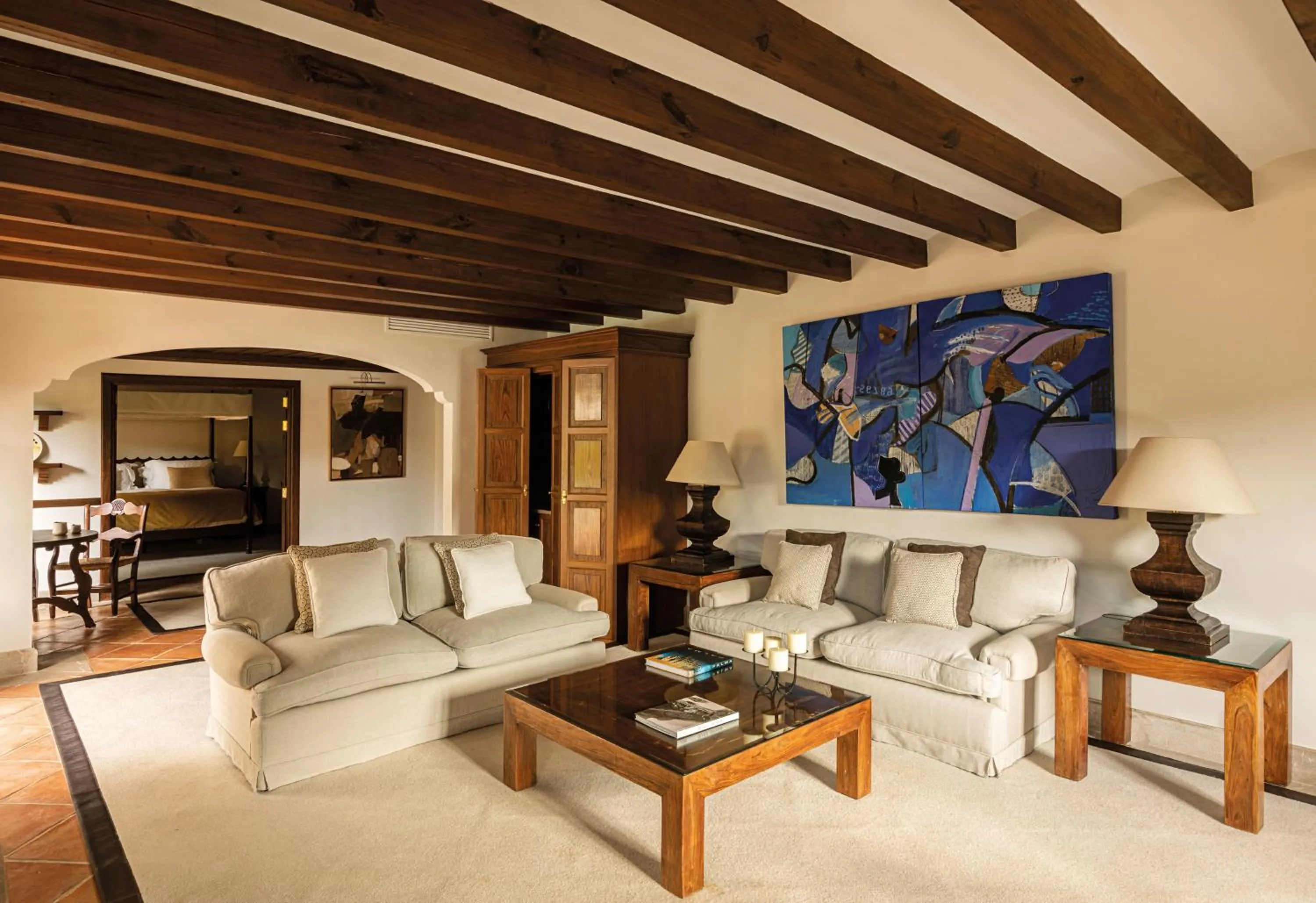 Living room in La Residencia, A Belmond Hotel, Mallorca
