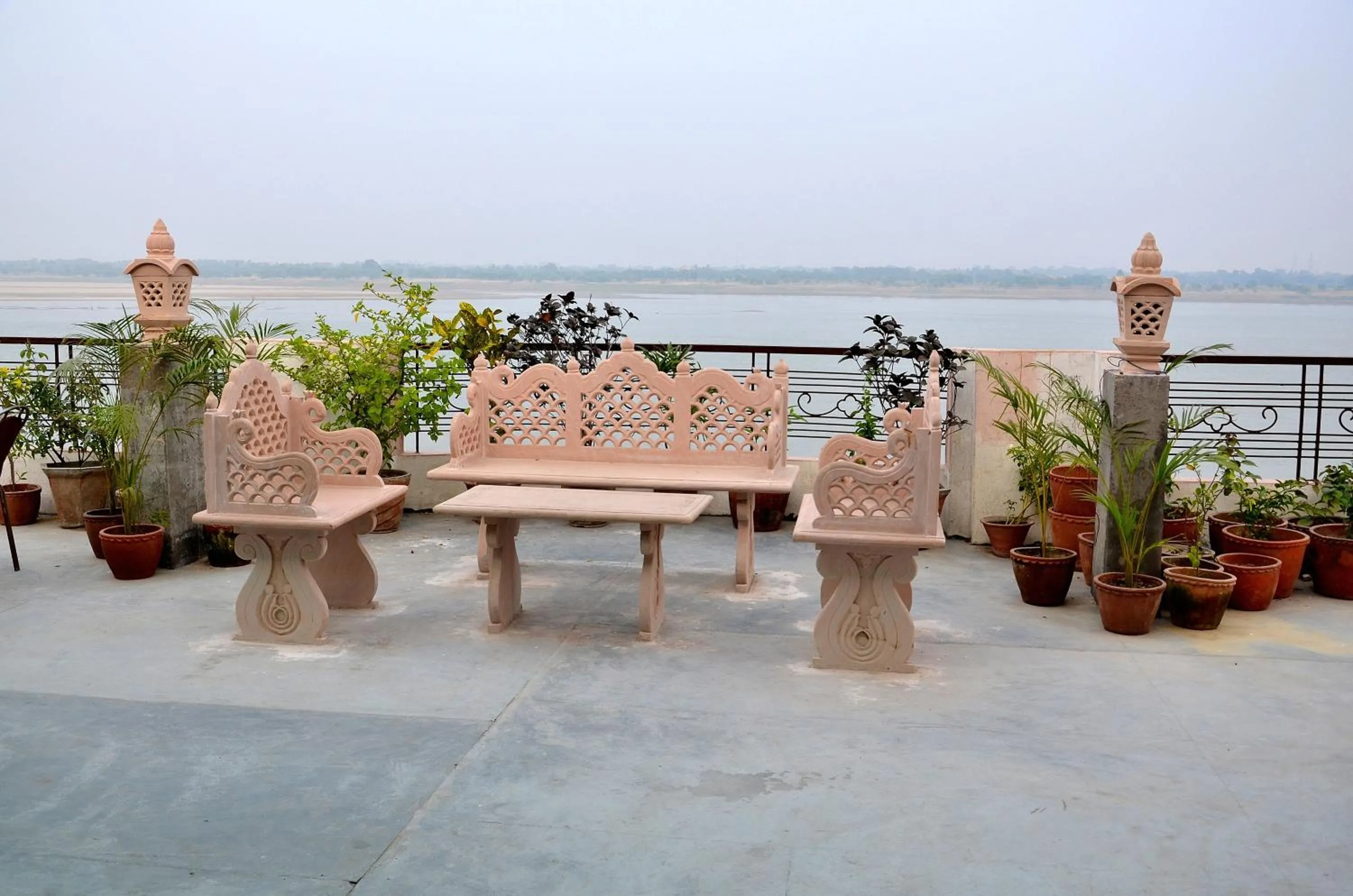 Patio in Ganga Monastery