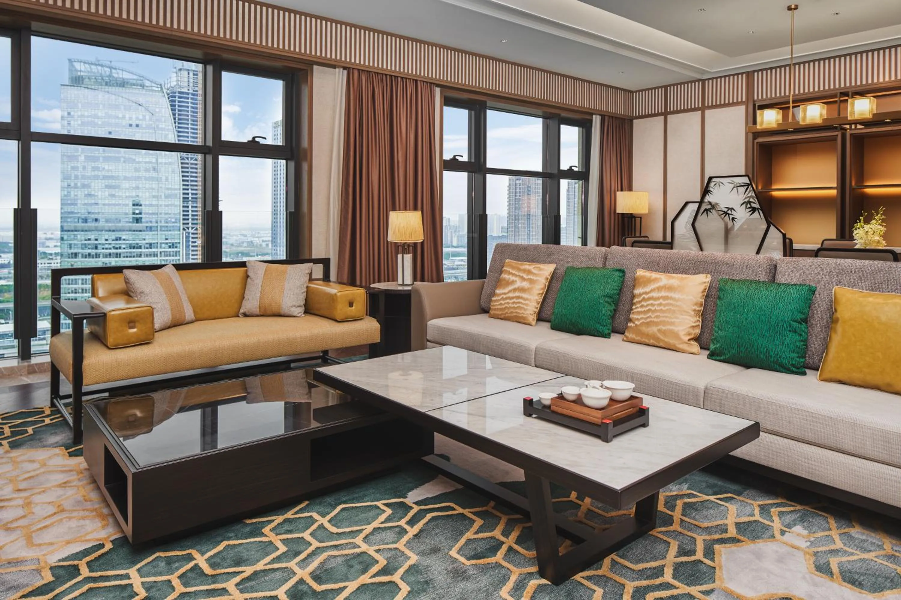 Living room, Seating Area in HUALUXE Kunshan Huaqiao, an IHG Hotel