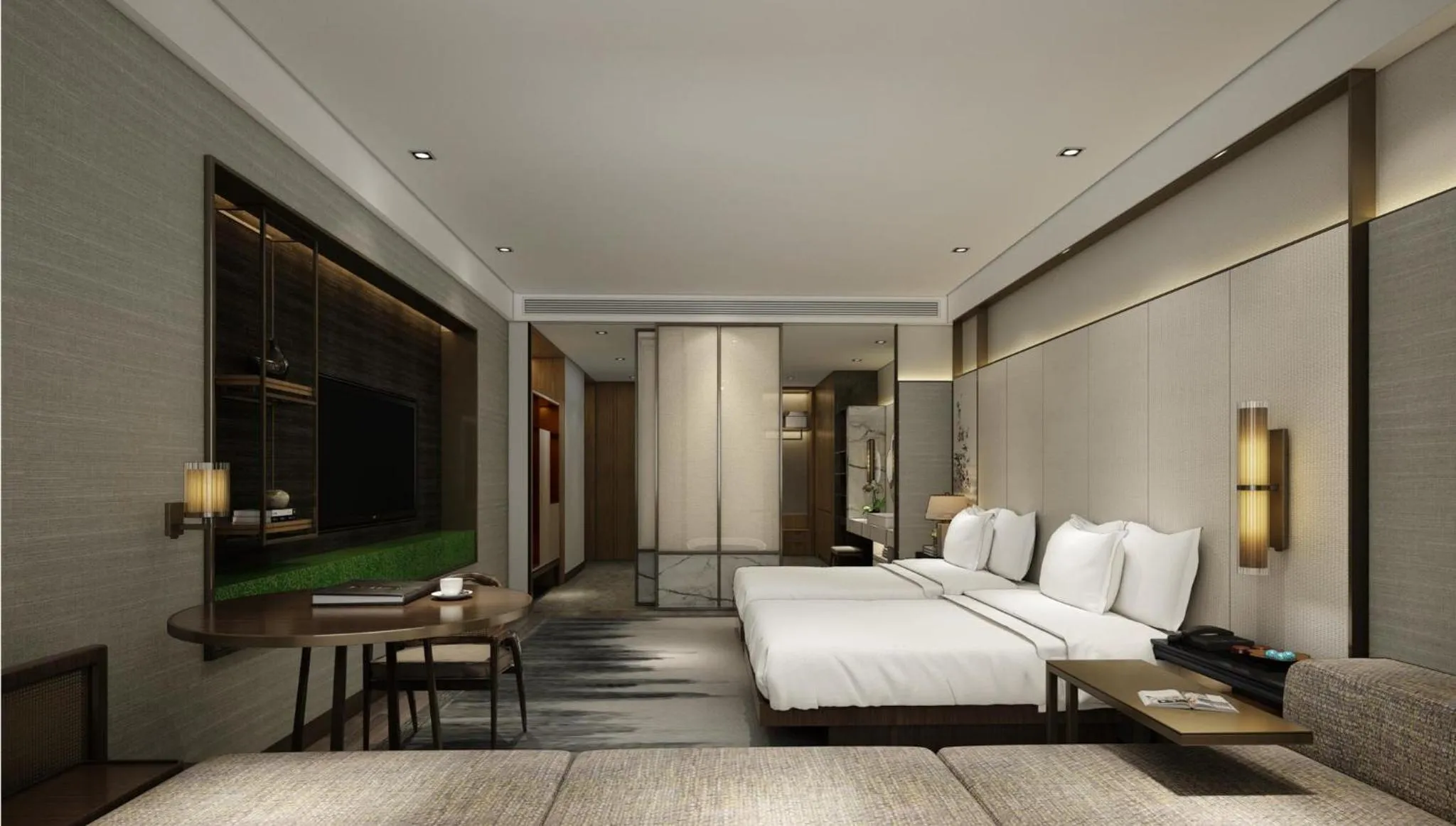 Photo of the whole room, TV/Entertainment Center in HUALUXE Kunshan Huaqiao, an IHG Hotel