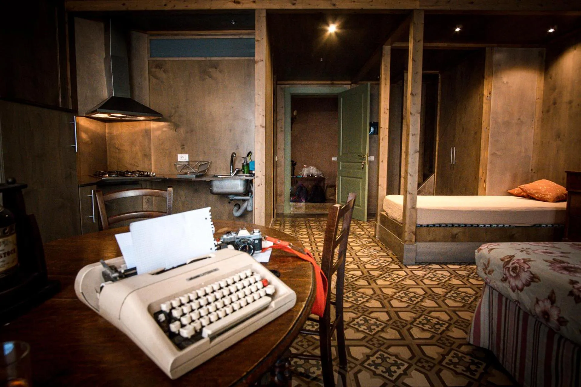Seating area, Bed in Casa D'aria