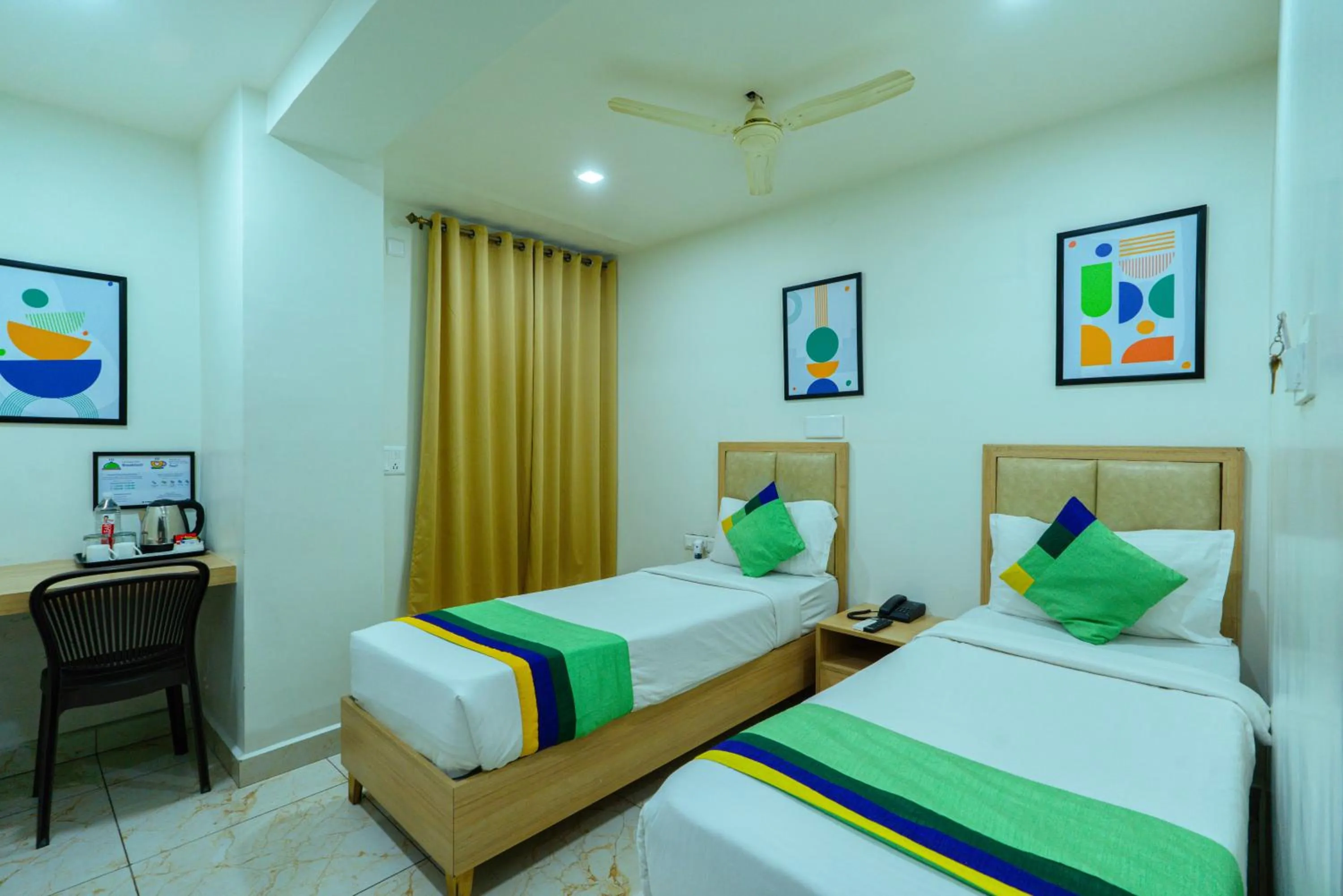 Bedroom, Bed in Treebo Elmas Grand