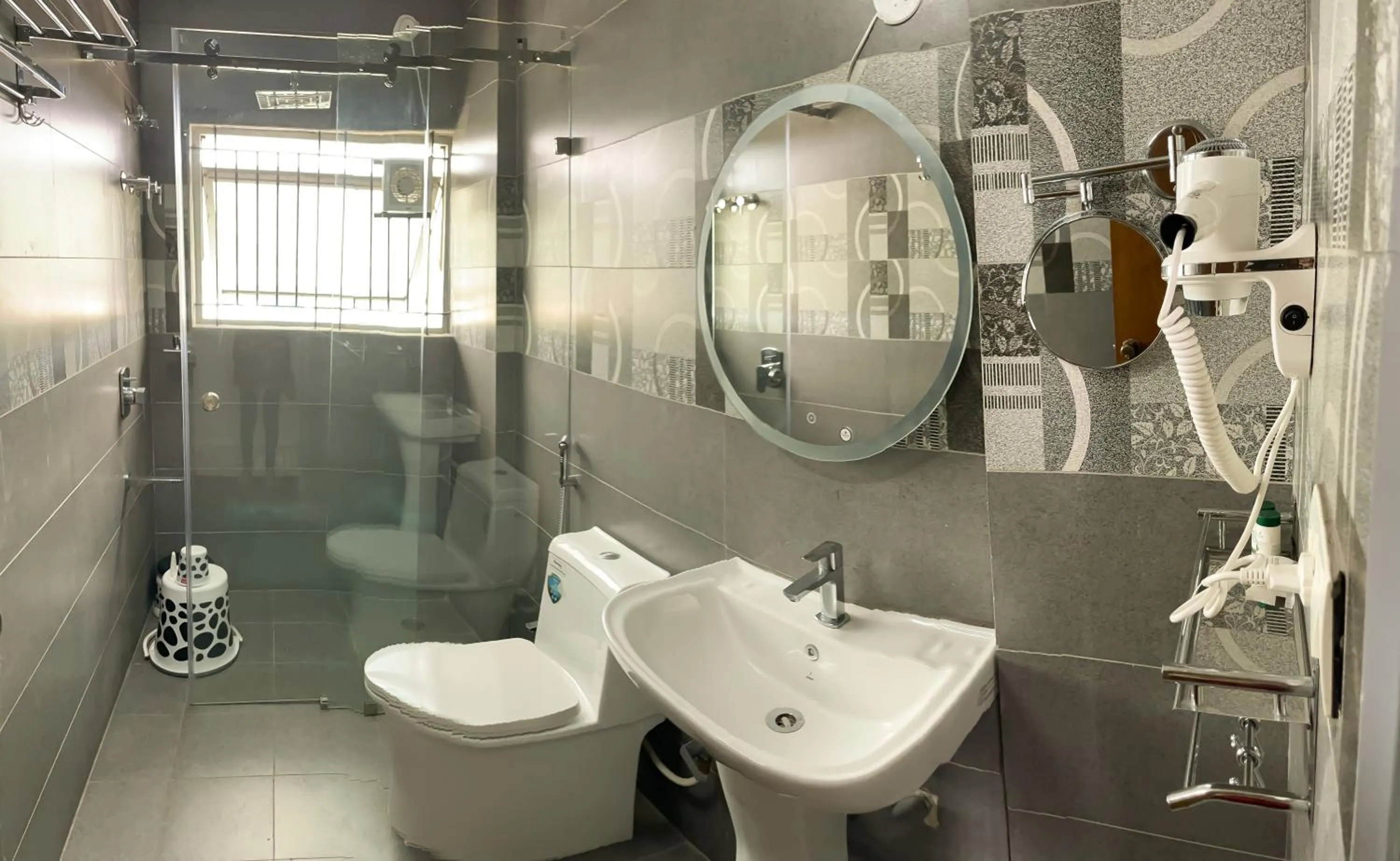 Shower in Royal Tusker Luxury Service Apartments