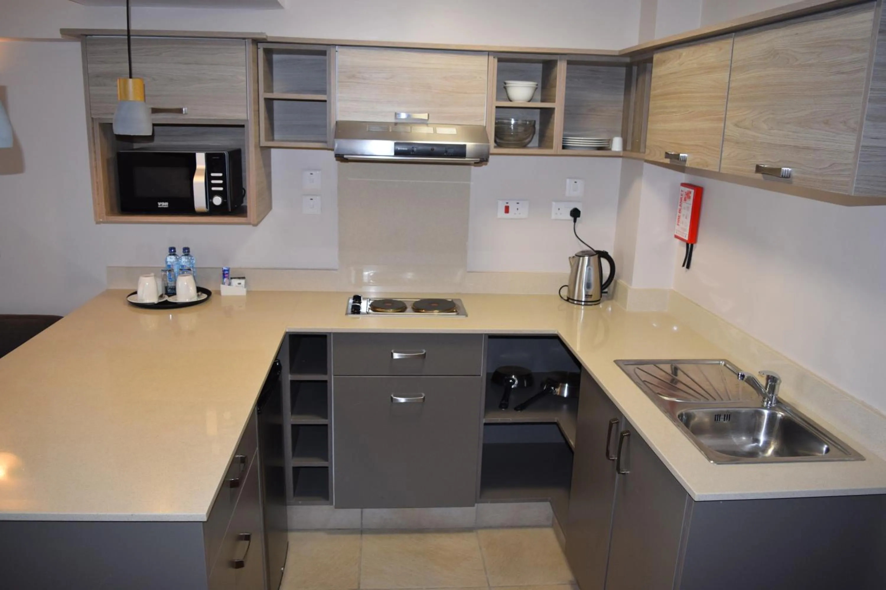 Kitchen or kitchenette in Hillpark Hotel