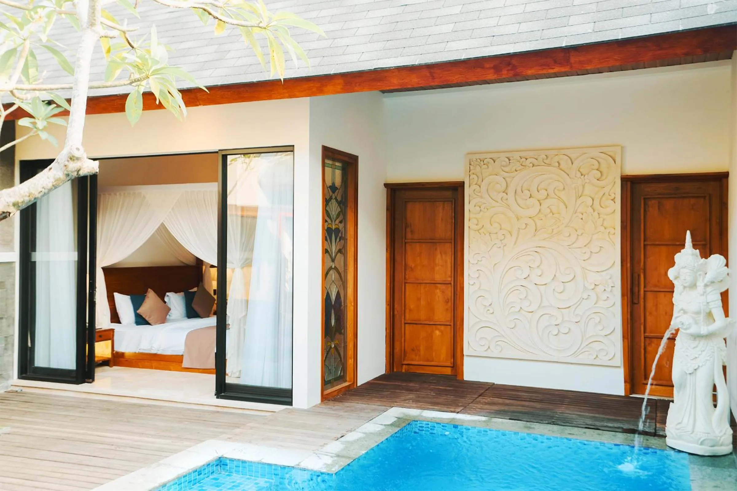 Bedroom, Bed in Villa Bulan Bali