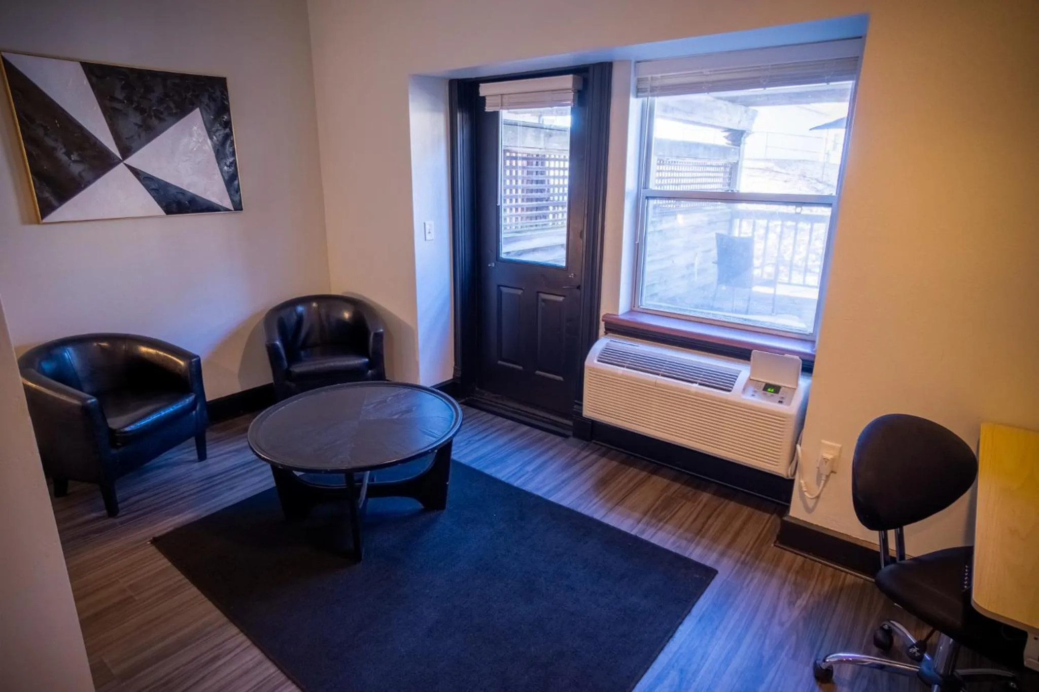 Seating area in Nuk's Executive Suites