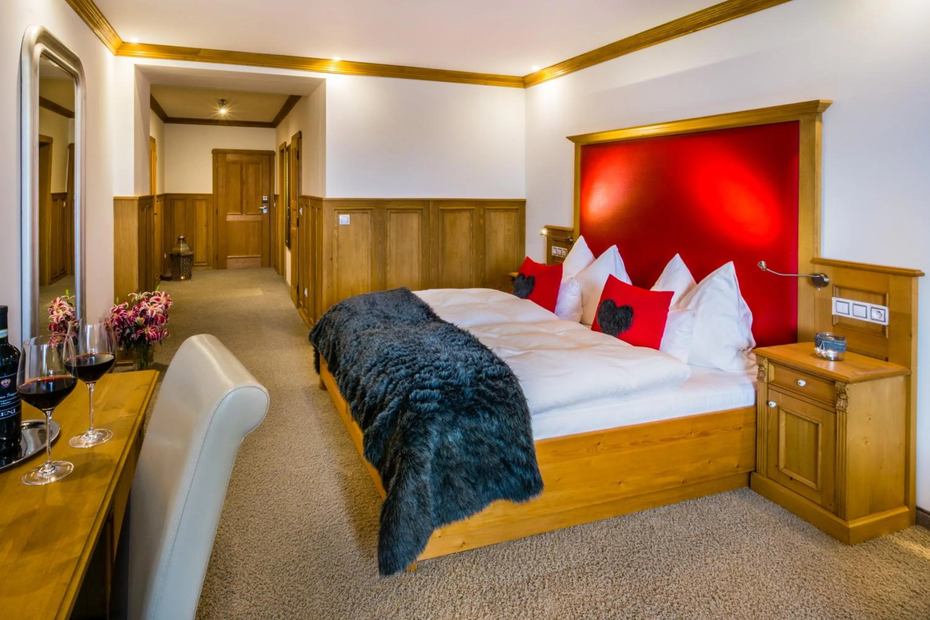 Bed in Wellness hotel V Nebi