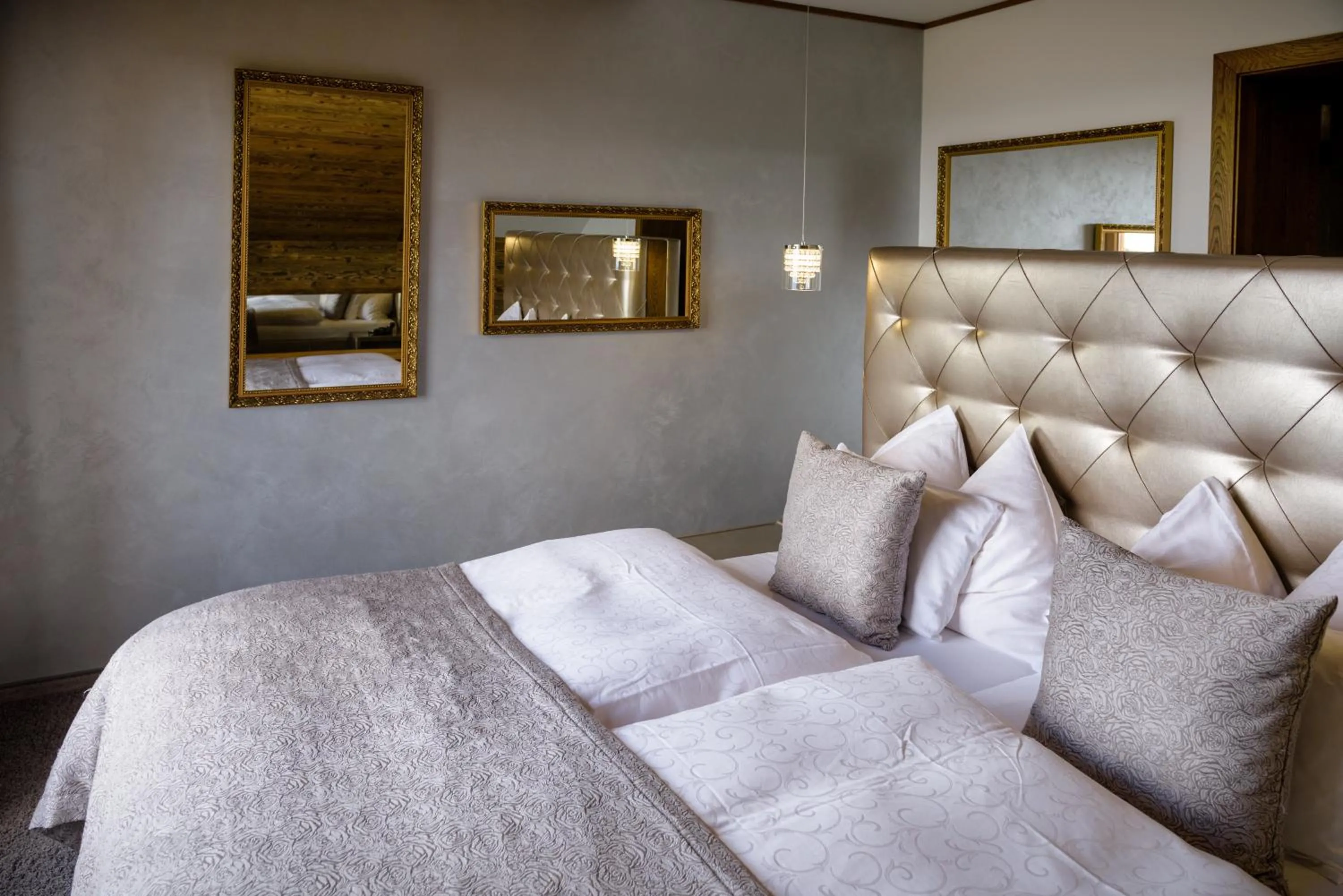 Bed in Wellness hotel V Nebi