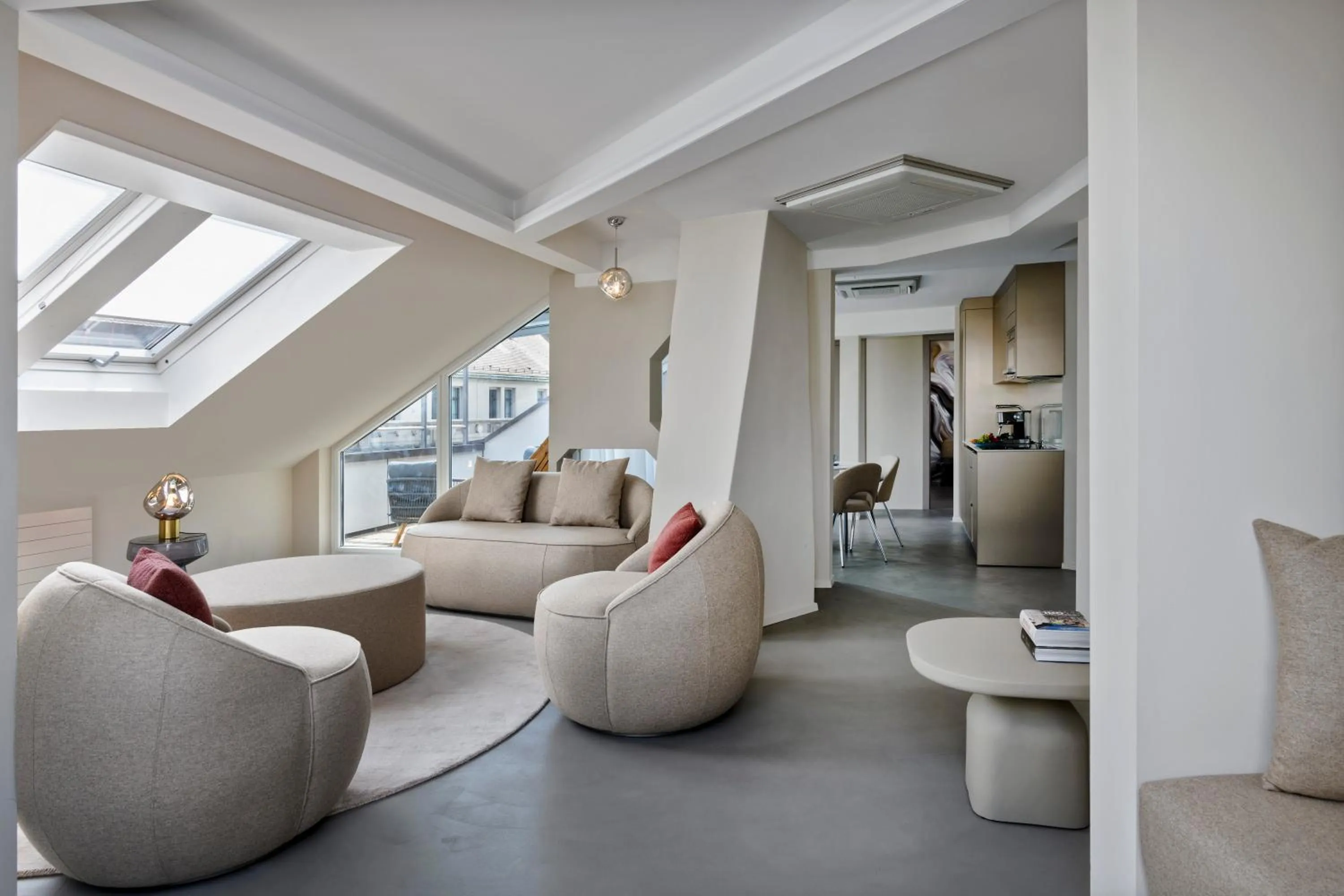 Living room in VISIONAPARTMENTS Brandschenkestrasse