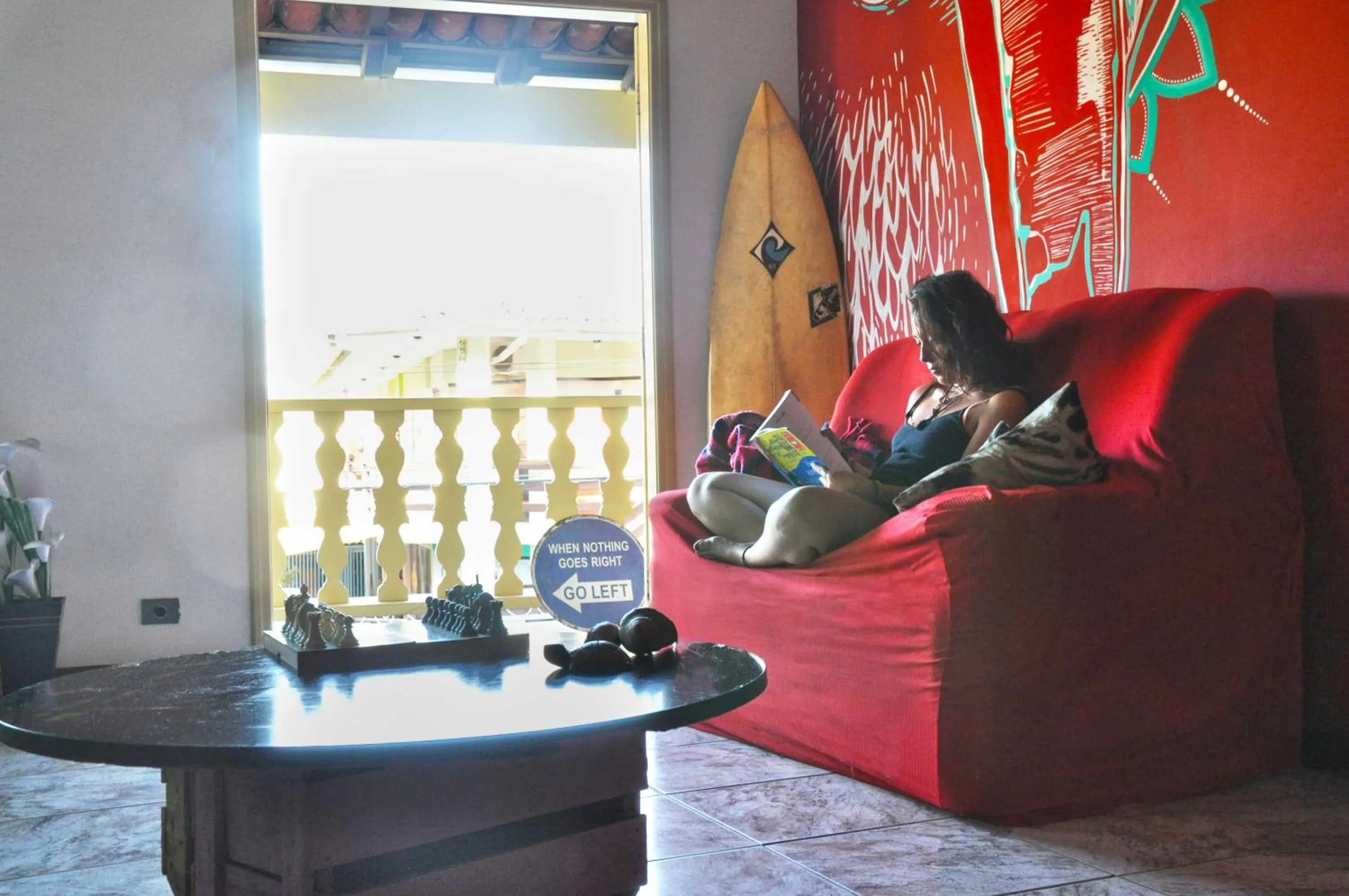 Library in Vibe Hostel Paraty