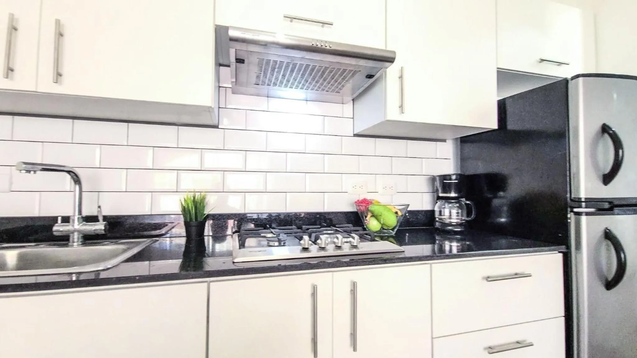 Kitchen or kitchenette in El Dorado Apartment 1bedroom walking distance from Playa Bavaro