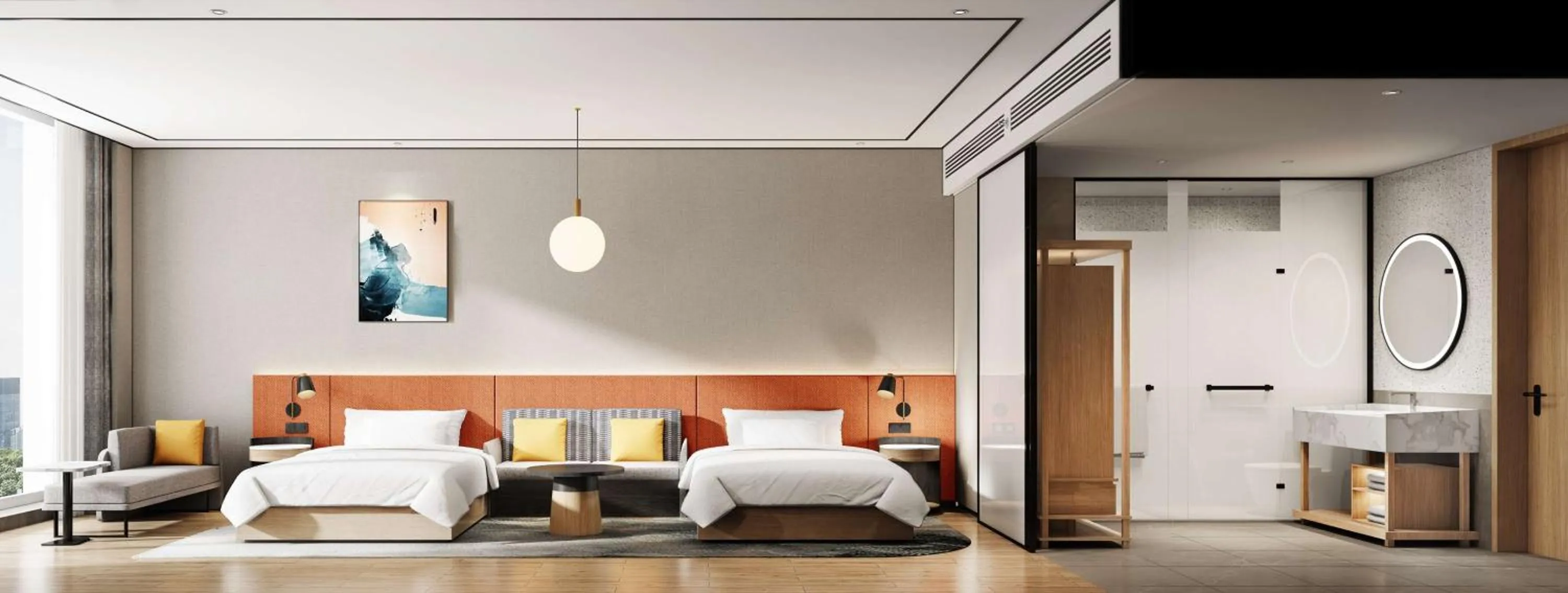 Bed in Hilton Garden Inn Chenzhou Beihu