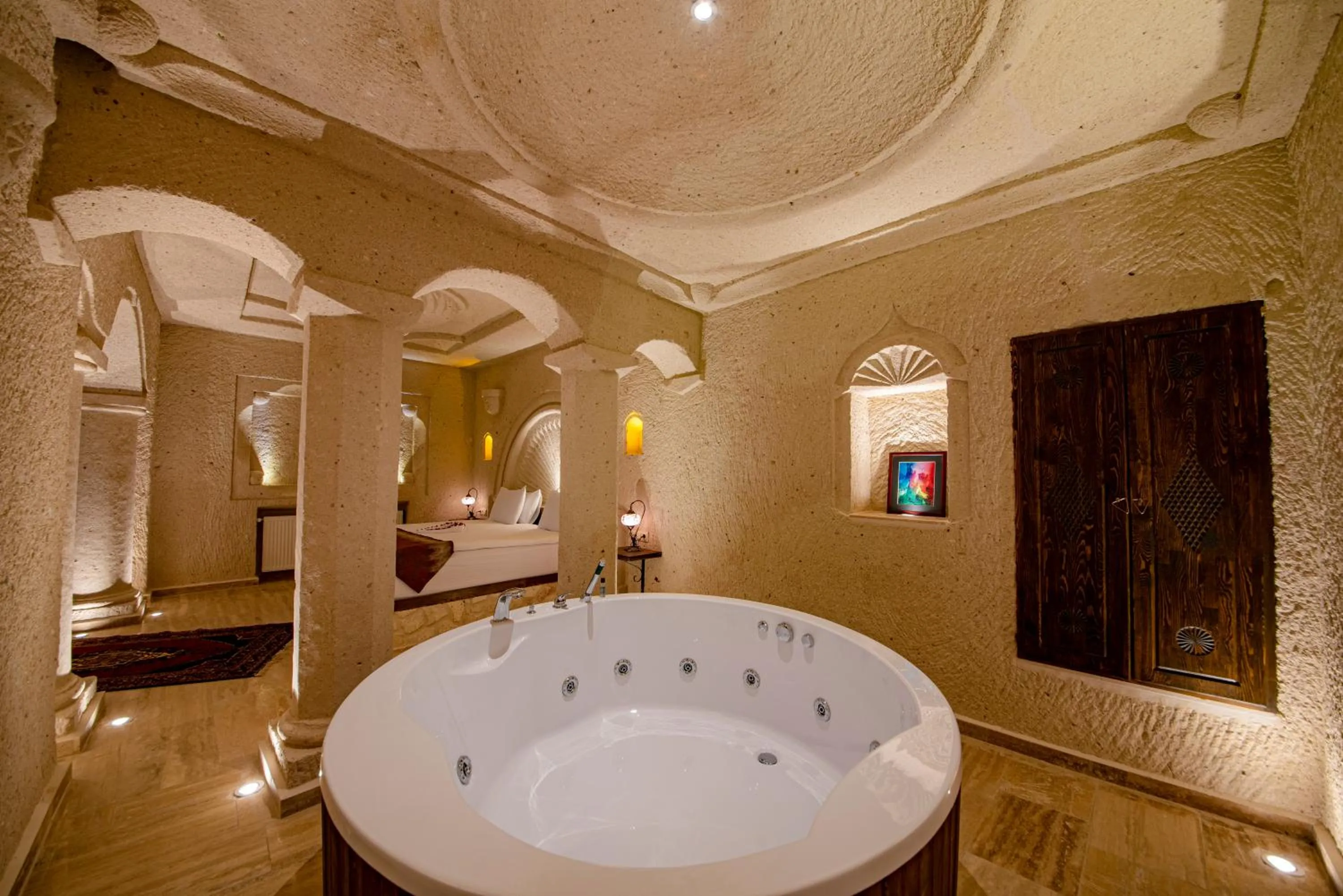 Bed in FARMER CAVE HOUSE