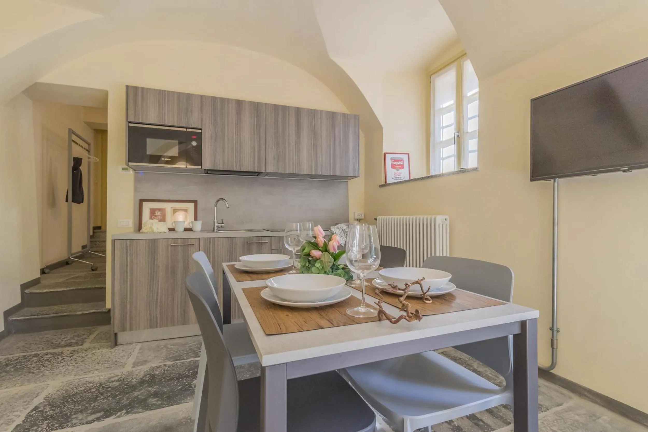 Dining area in Tiny Duke Apartment
