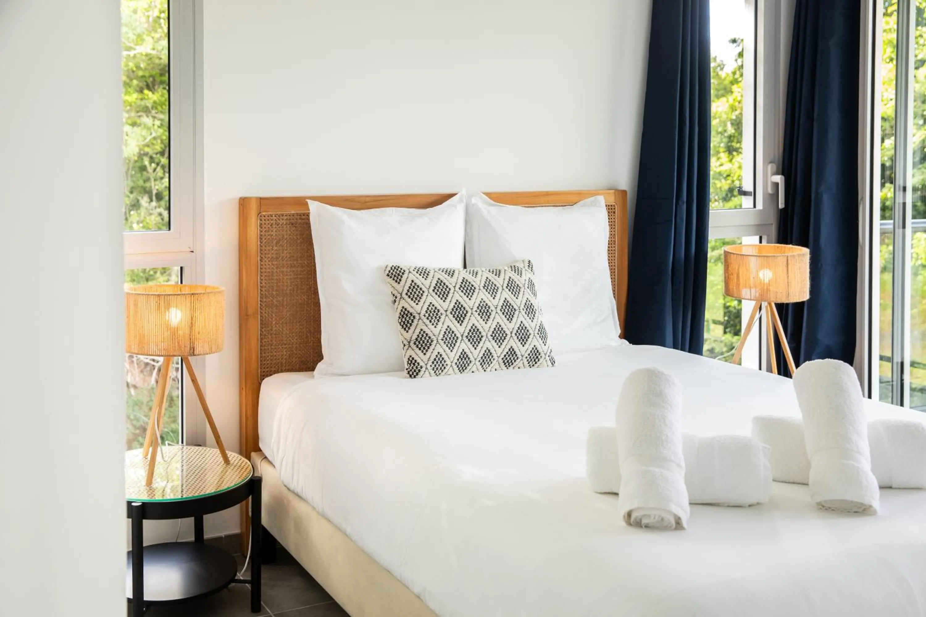 Bed in Le Domaine de l'Anse Mitan