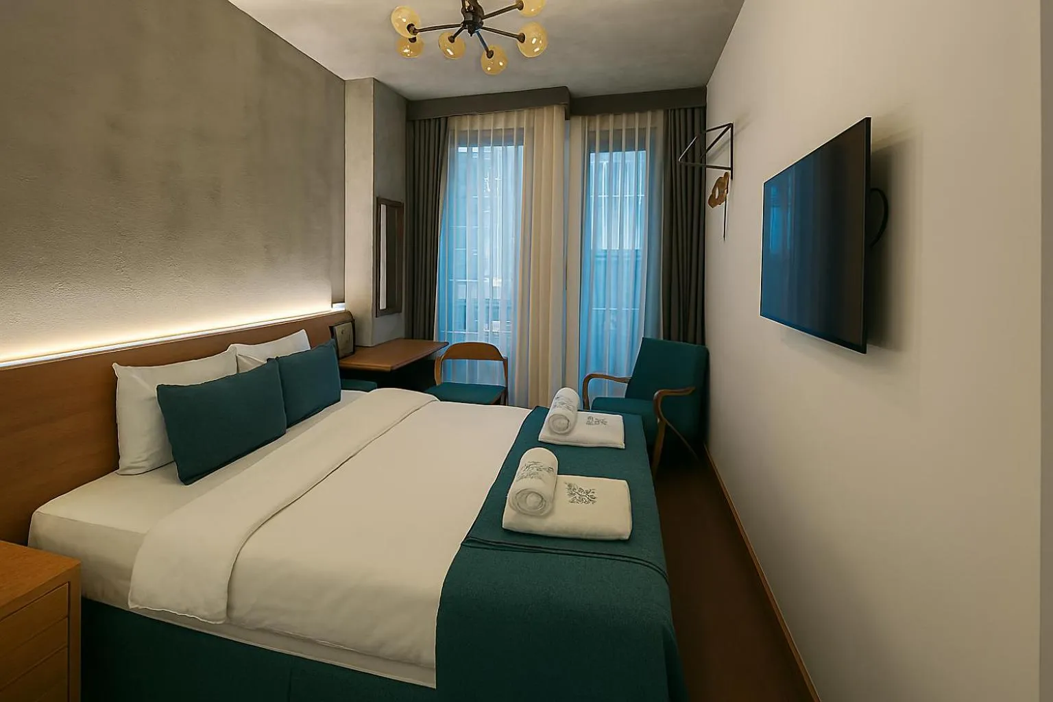 Bed in Aleksandr Pera Hotel