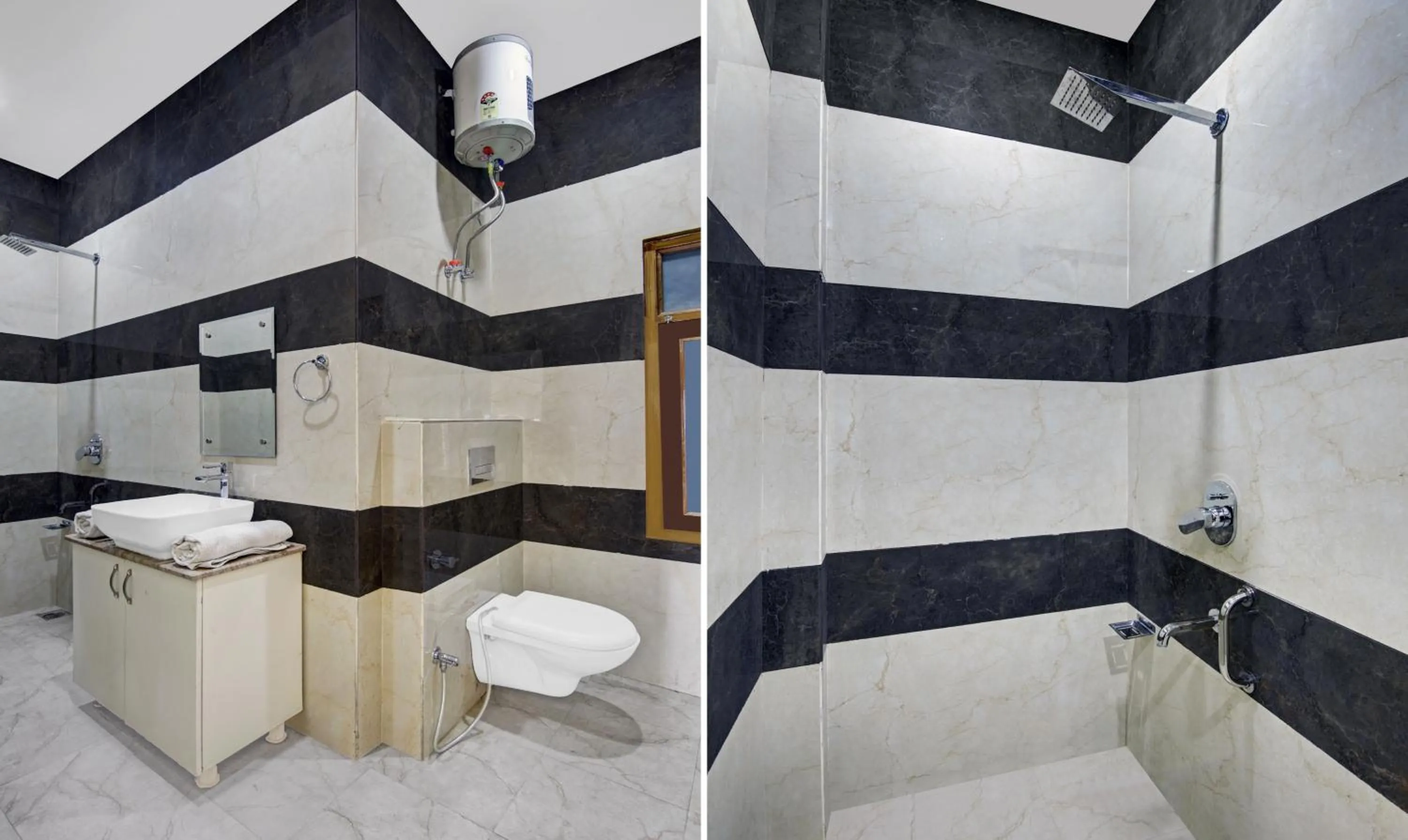 Shower in Hotel Royal Salute Near ISBT Zirakpur Chandigarh