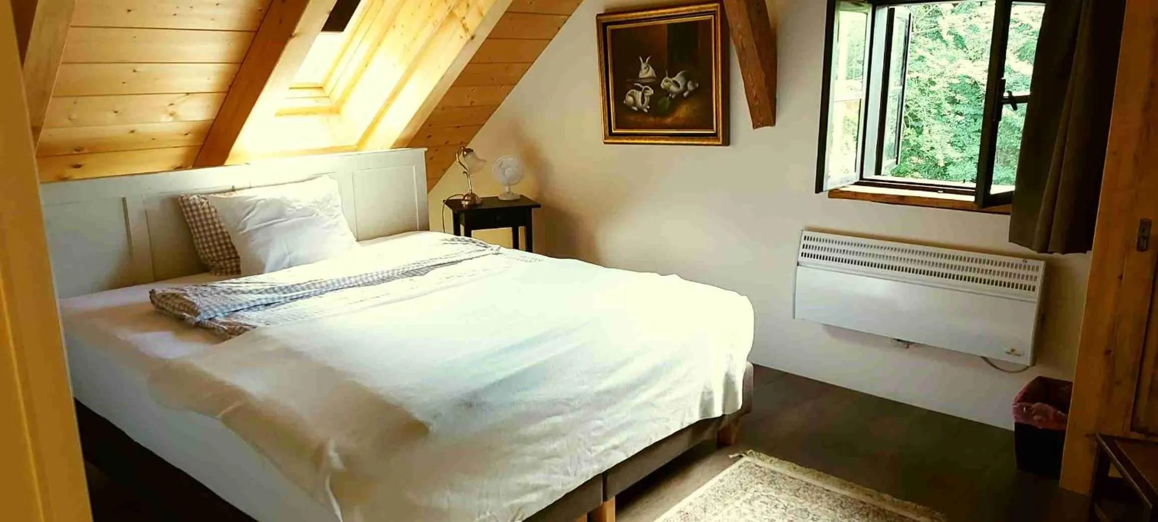 Photo of the whole room, Bed in Heuholzmühle Privatzimmer