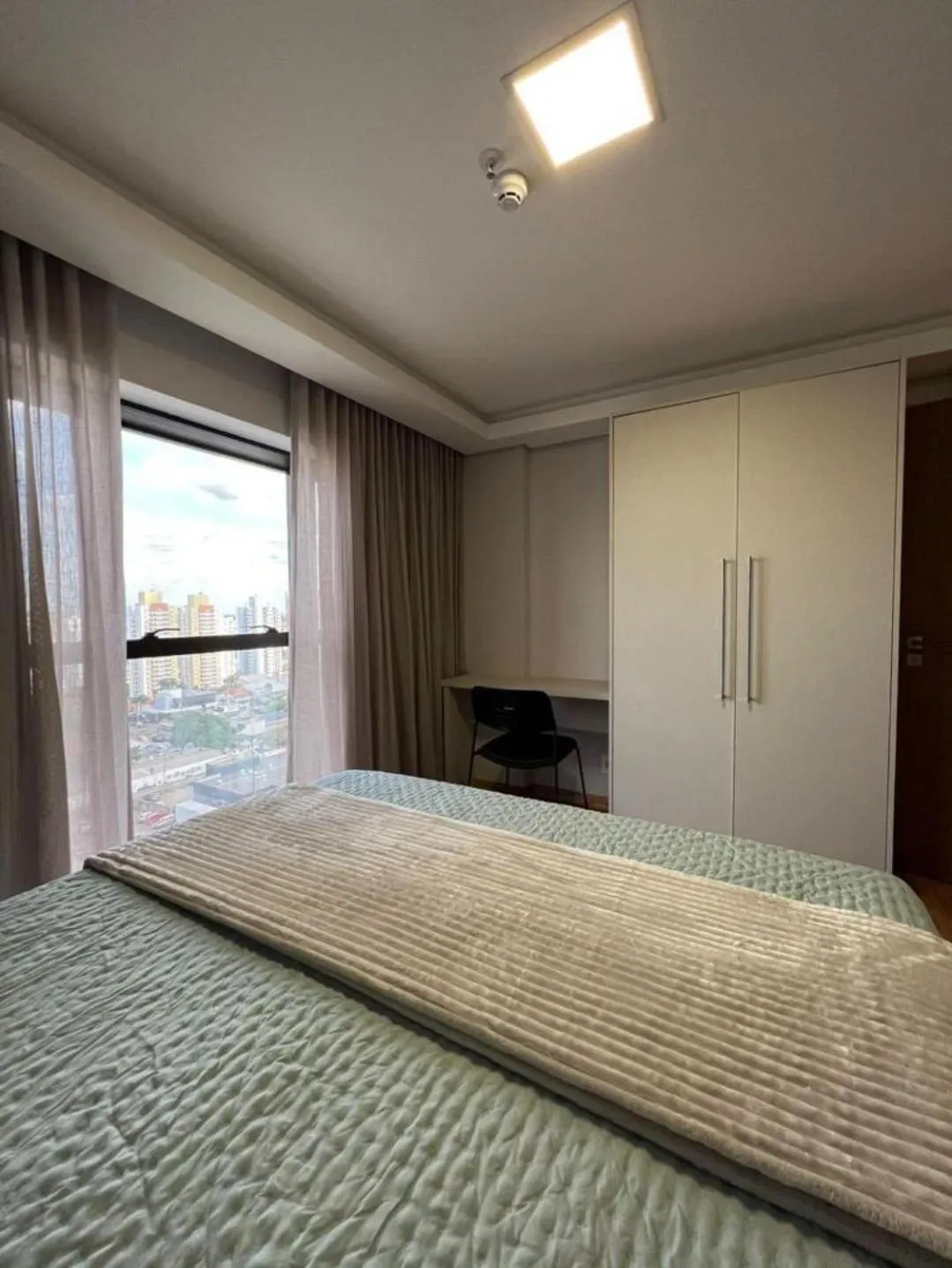 Bedroom, Bed in Hotel Flat Afonso Pena e Centro de Convenções Campo Grande